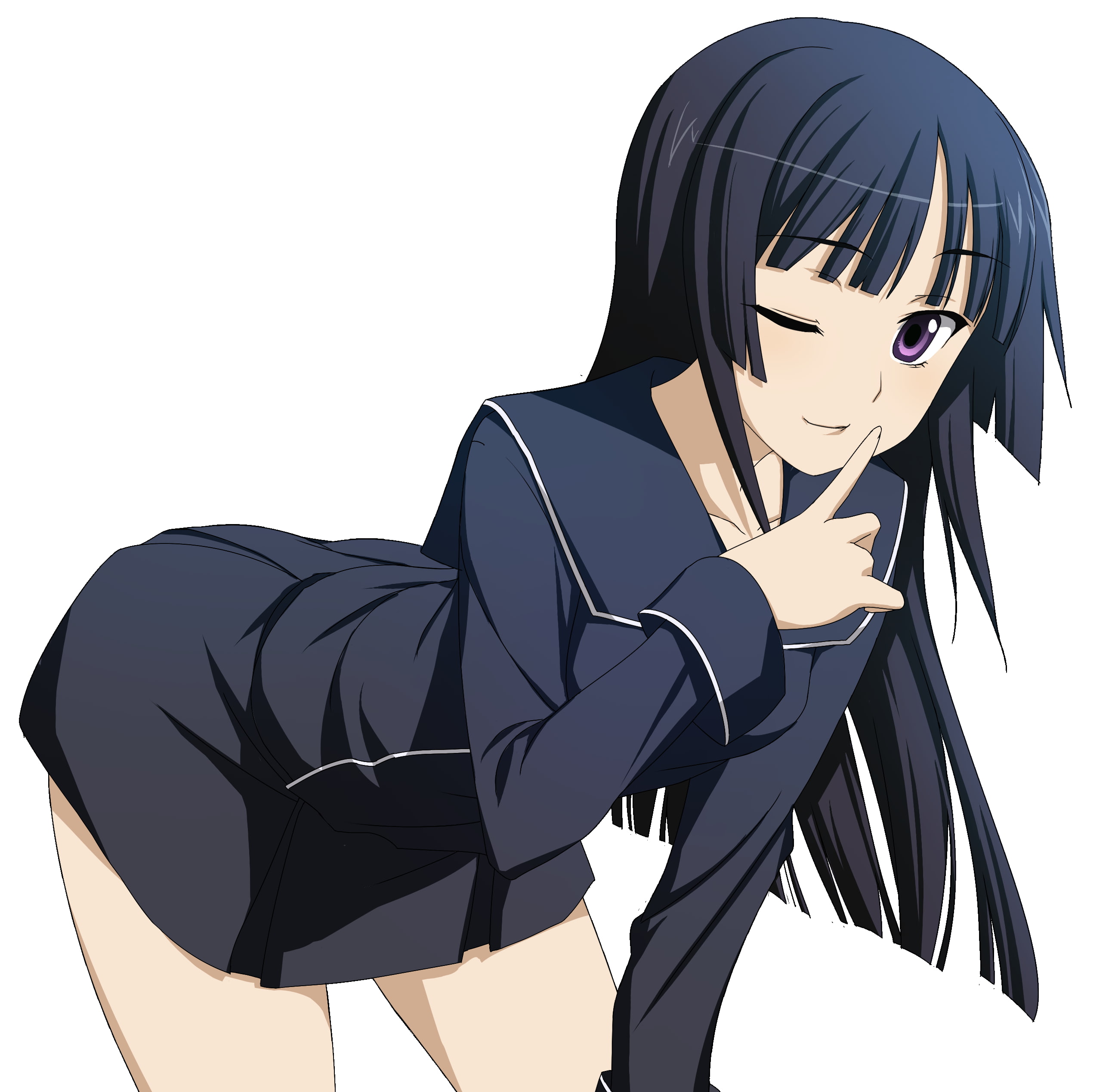 Free Download Hd Wallpaper Anime Anime Girls Anime Vectors Bent Over Black Hair Ga Rei 2127