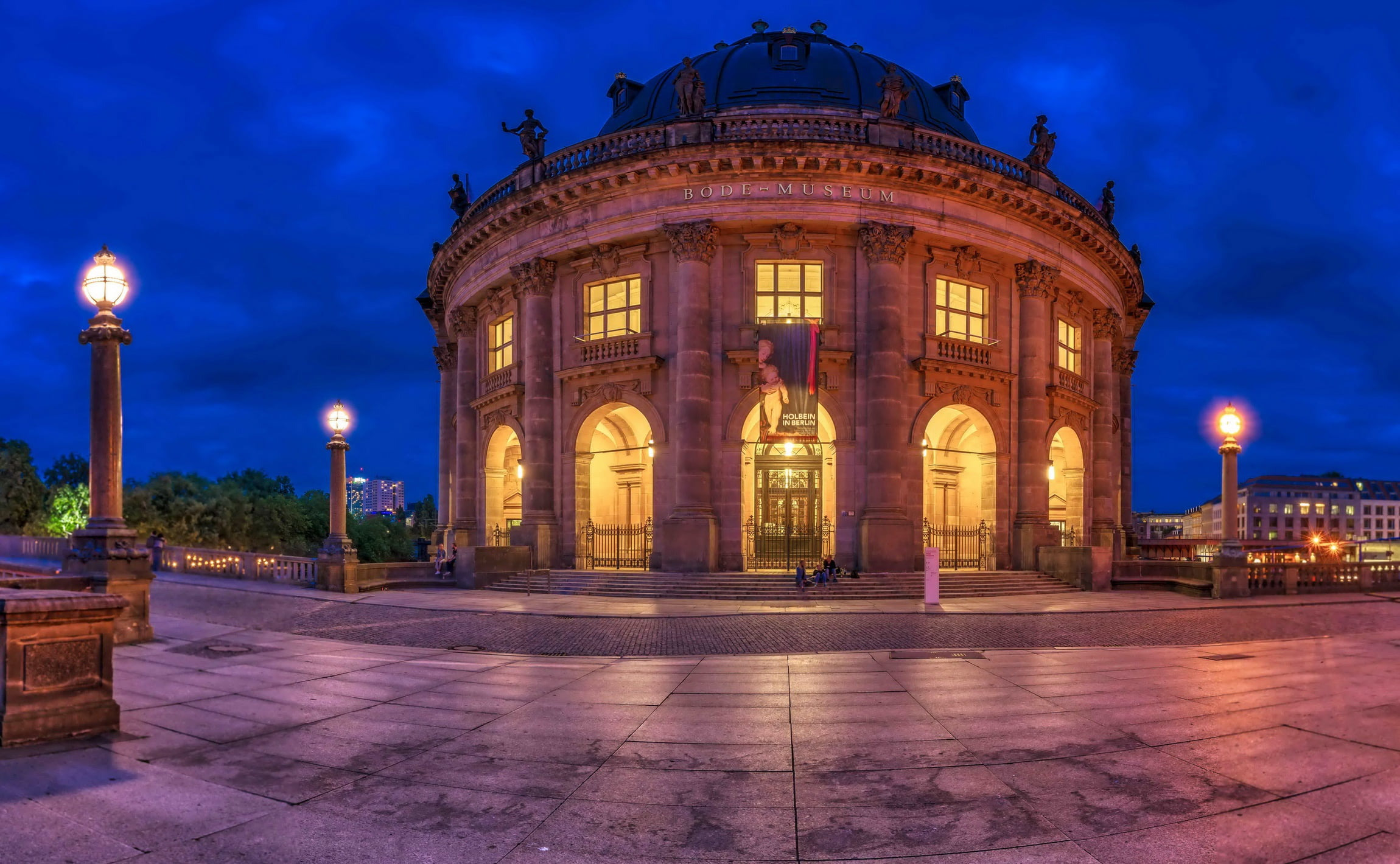 the evening, Germany, backlight, Berlin, Bode-Museum