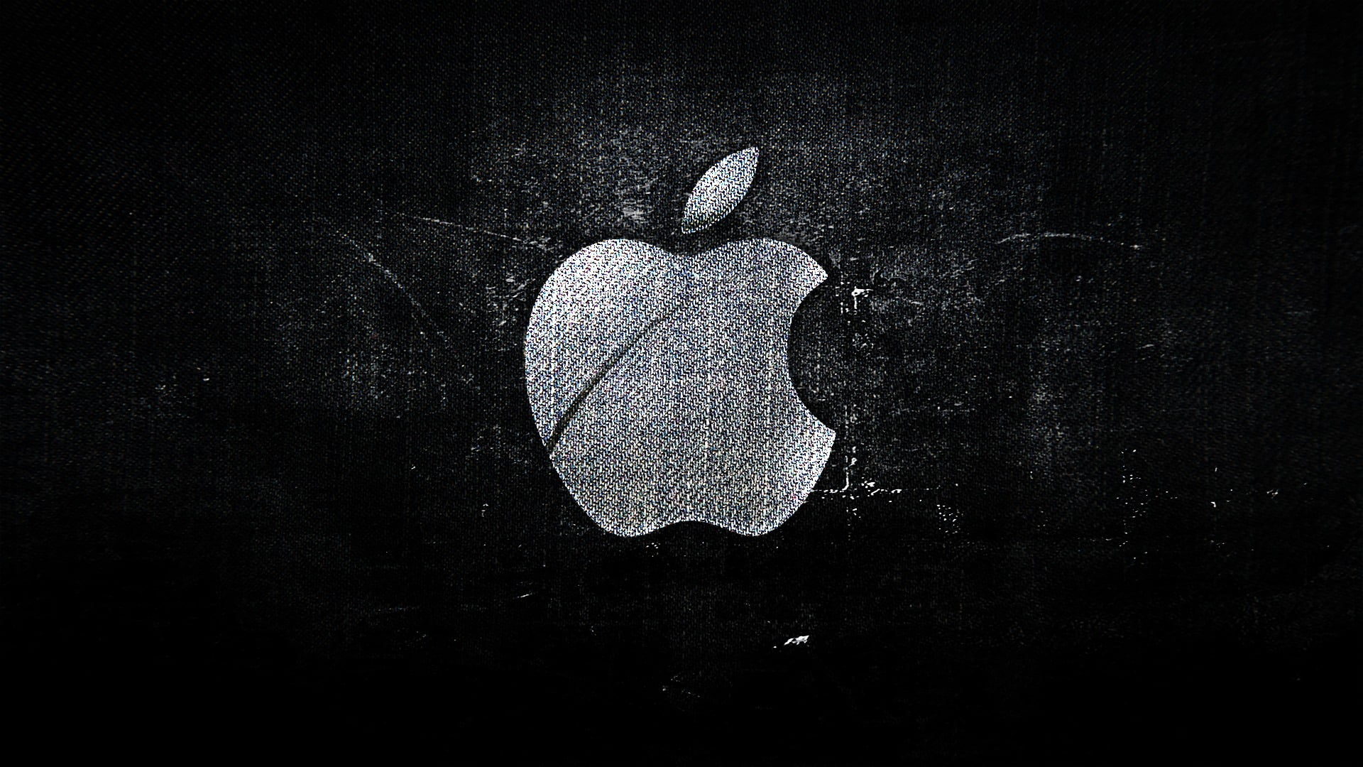 gray Apple logo, grey, black, bitten Apple, blackboard, chalk Drawing