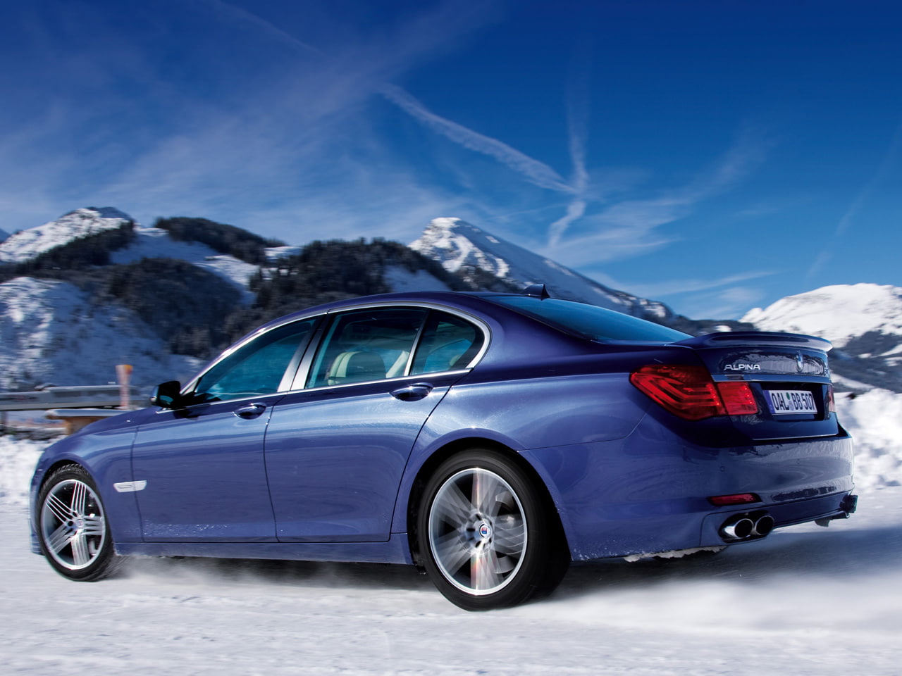BMW Alpina B7, bmw_alpina b7 biturbo sedan, car, winter, snow
