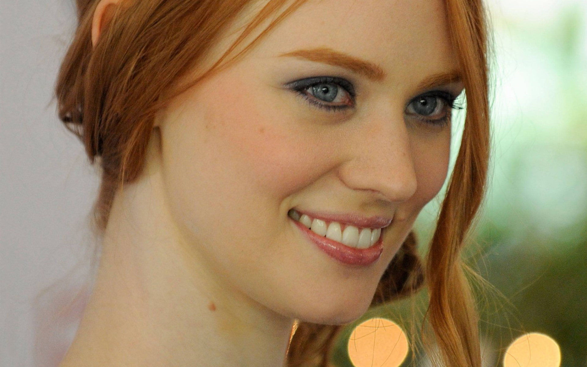 Deborah ann woll, Actress, Red-haired, Smile, portrait, looking at camera