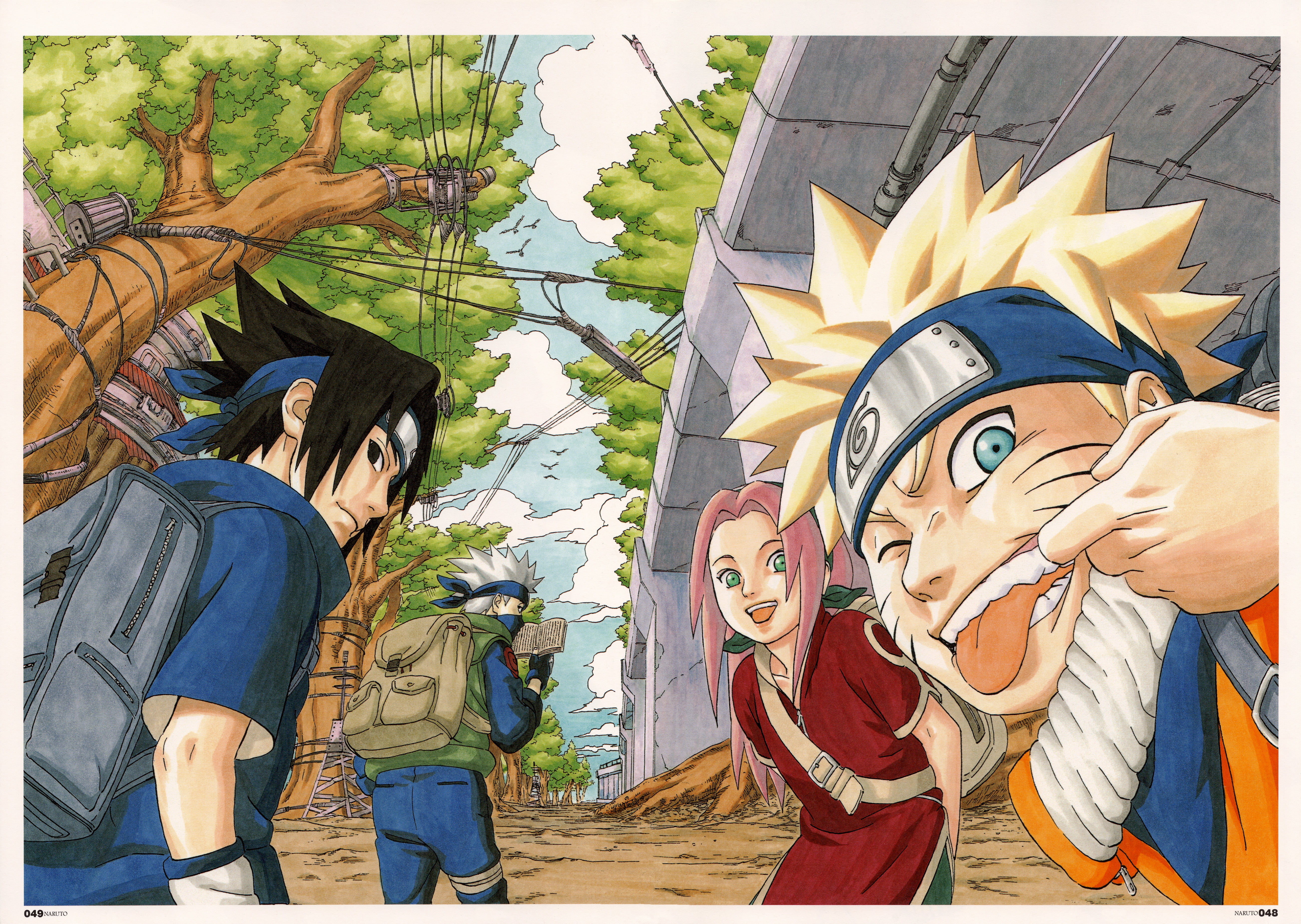 Naruto Team 7 digital wallpaper, Naruto Shippuuden, Masashi Kishimoto