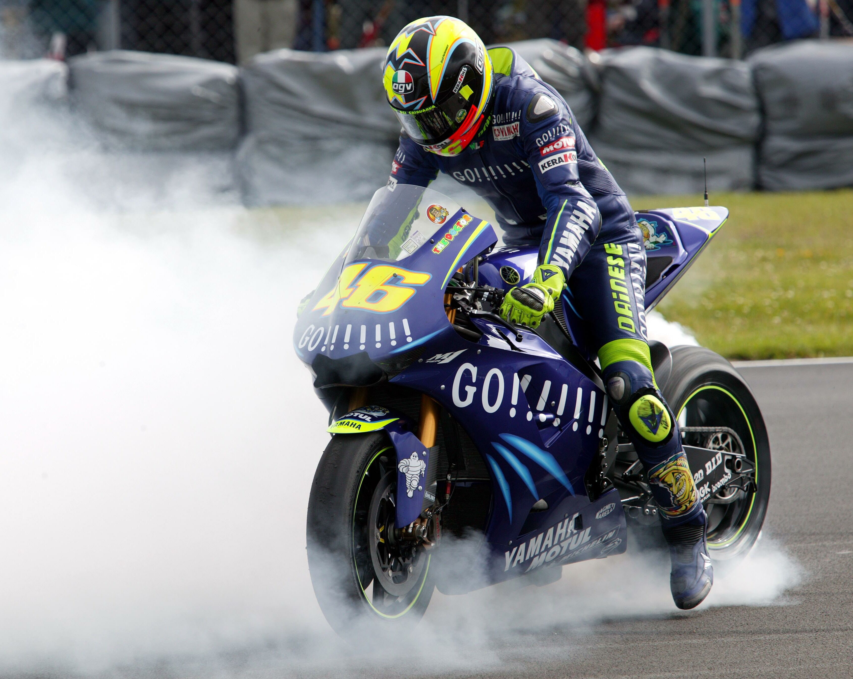 Valentino Rossi Yamaha Burnout