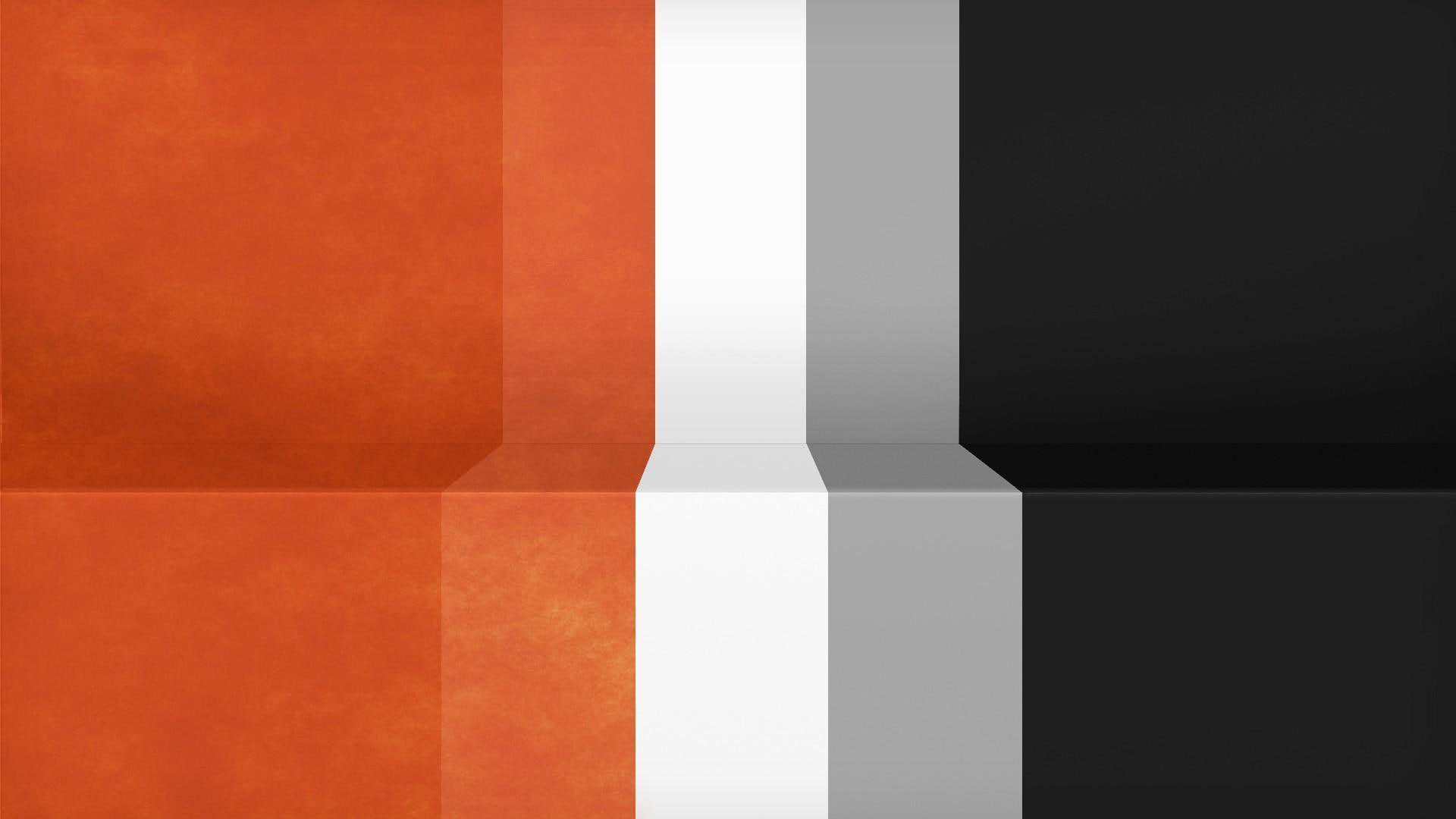abstract, black, gray, lines, minimalistic, Orange, Racing