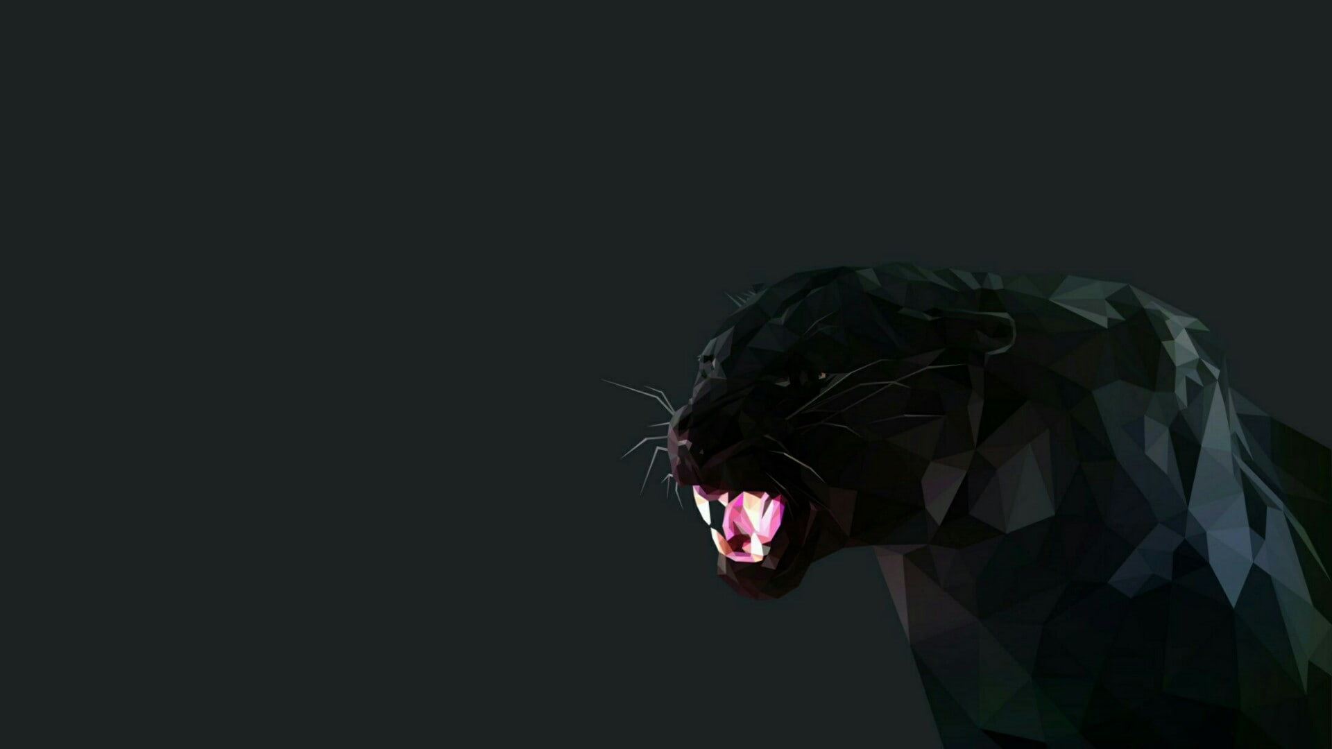 panther, lowpoly, low poly, art, graphics, artwork, black panther