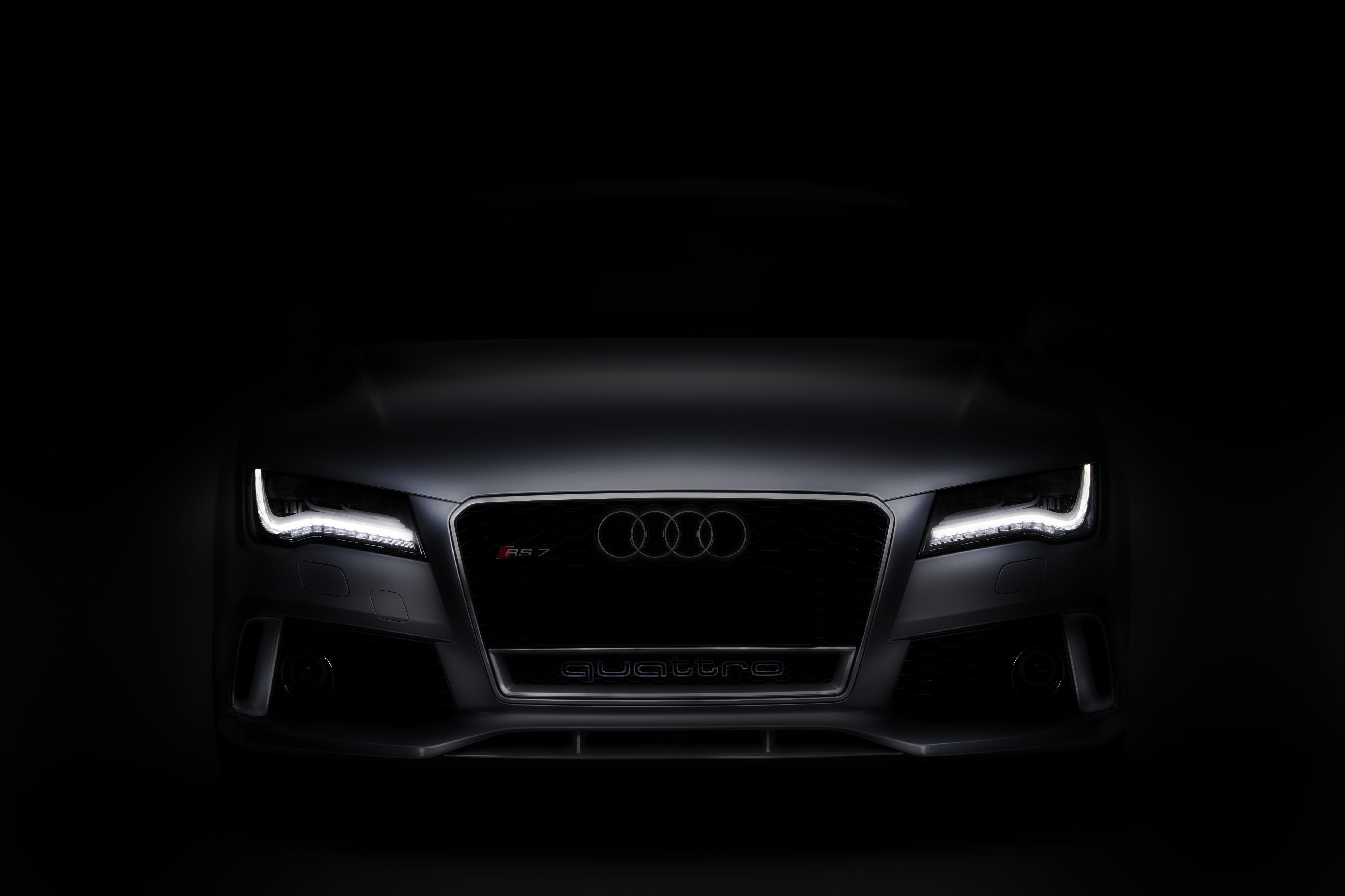 gray Audi bumper, Audi RS 7, 2017, 4K