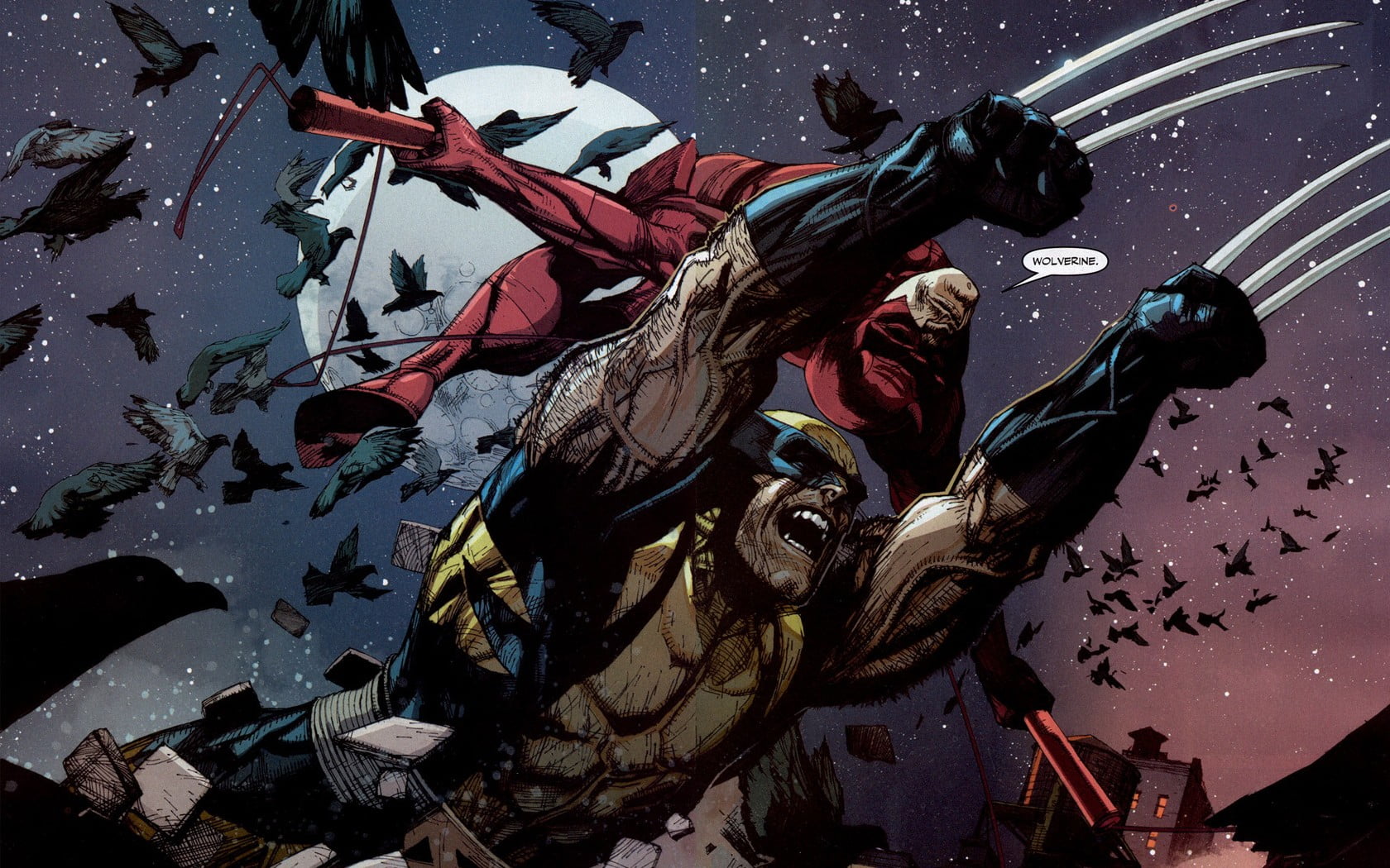 Wolverine illustration, Marvel Comics, movies, X-Men, Daredevil