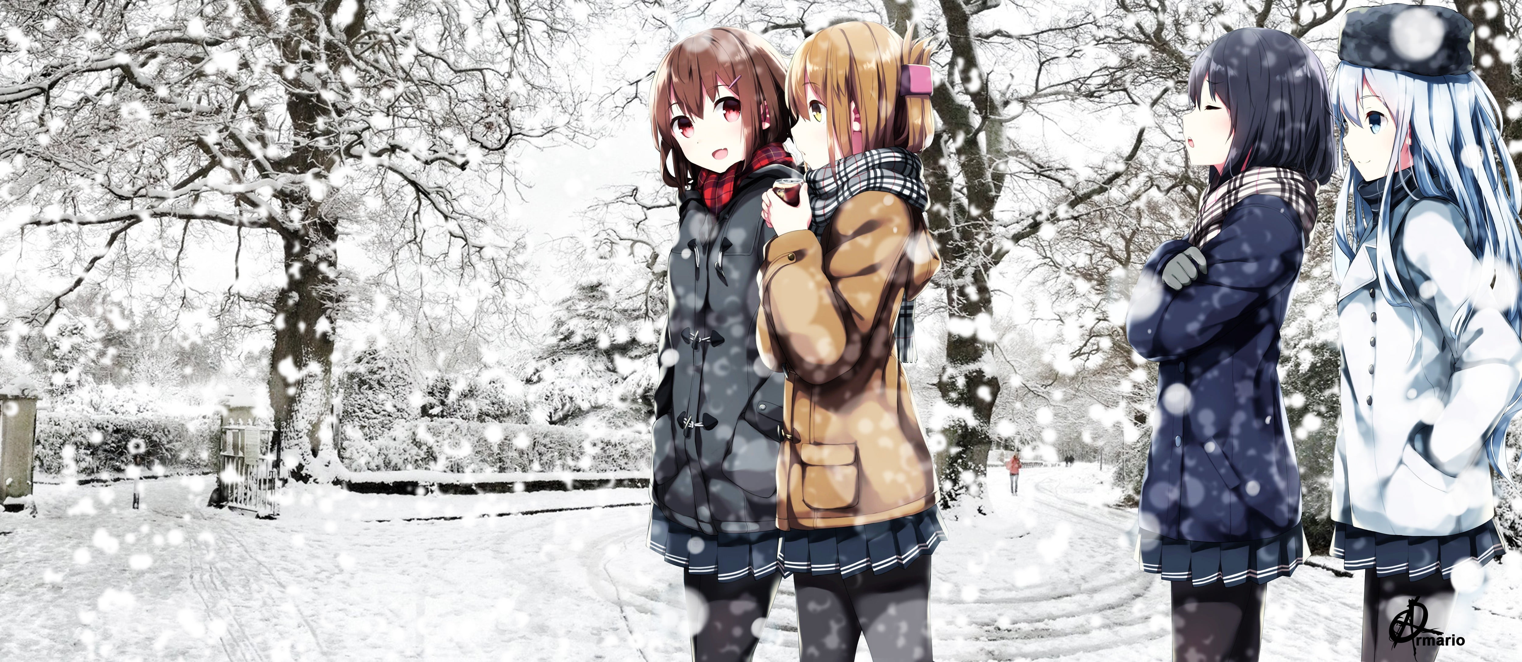 snow, anime girls, white, Kantai Collection, Akatsuki (KanColle)