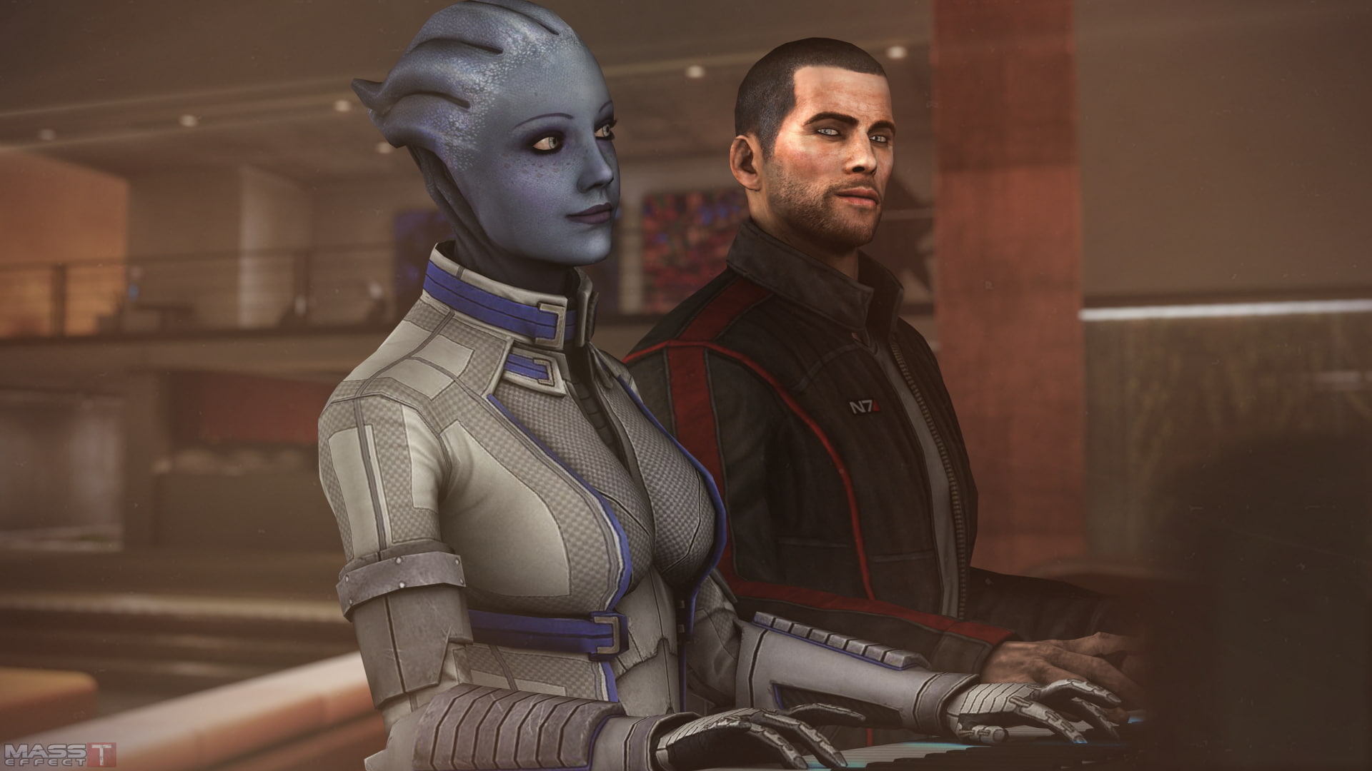 Mass Effect, Liara T'Soni, Commander Shepard, video games, young men