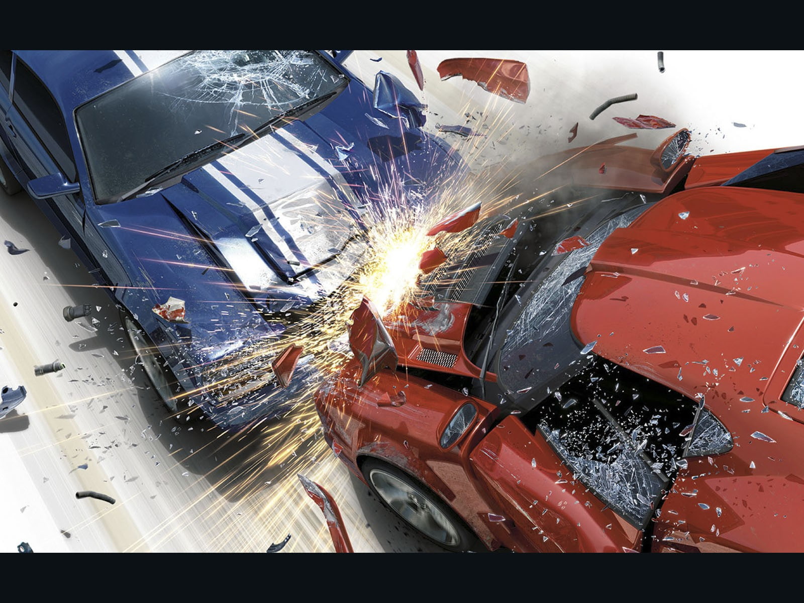 Burnout Dominator, video games, car, vehicle, crash, wreck