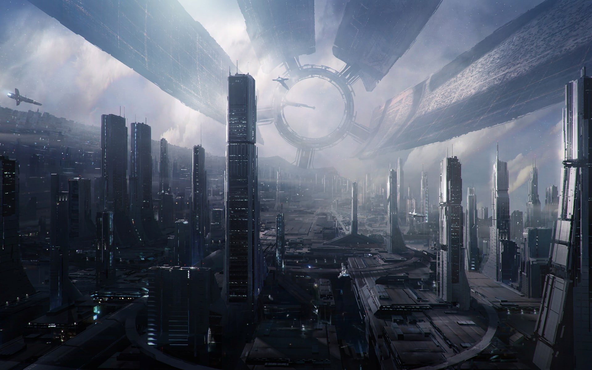 Mass Effect, video games, Citadel, building exterior, architecture