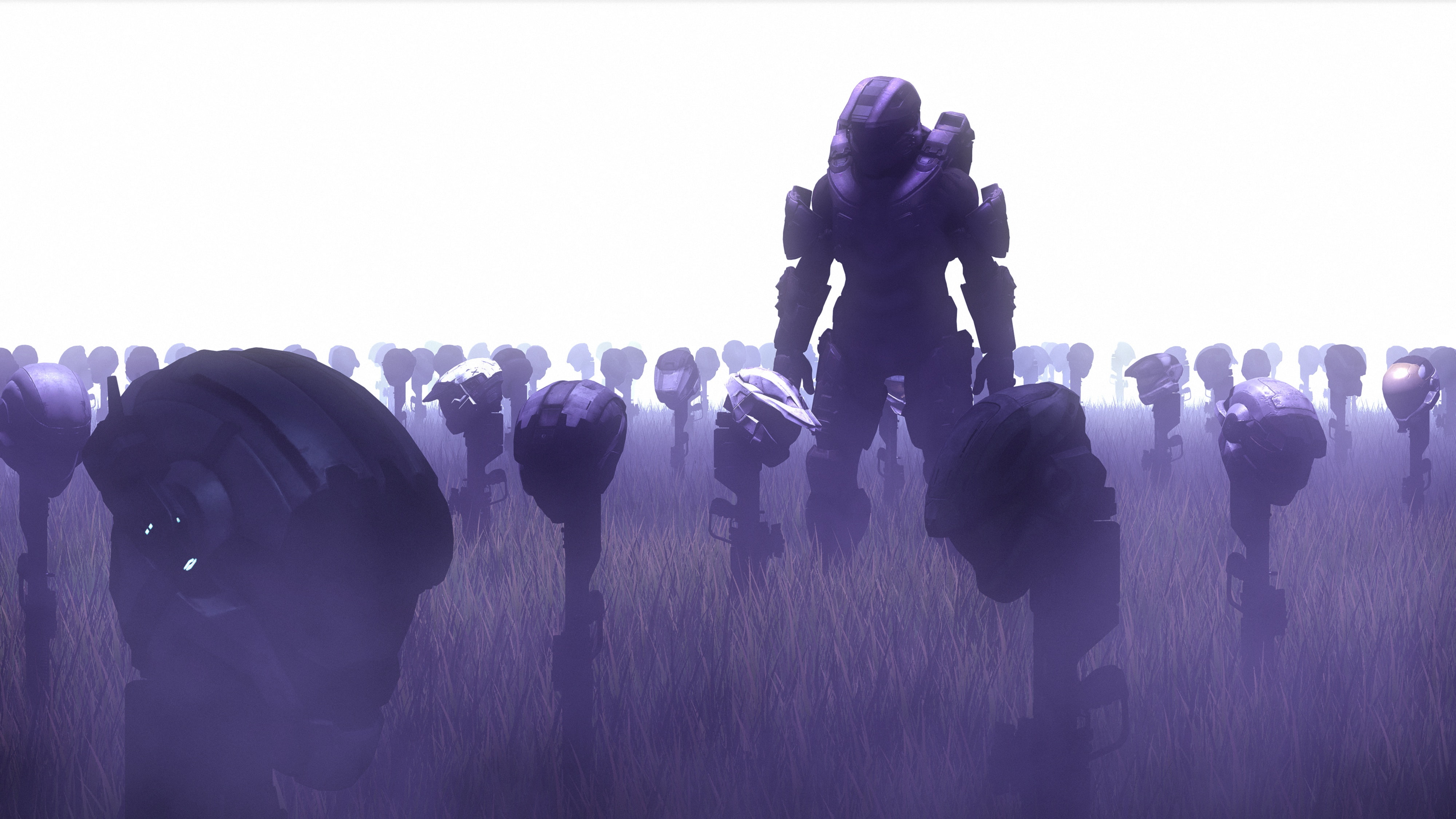 Halo, Master Chief, Spartan II, purple, haze, soldier, helmet