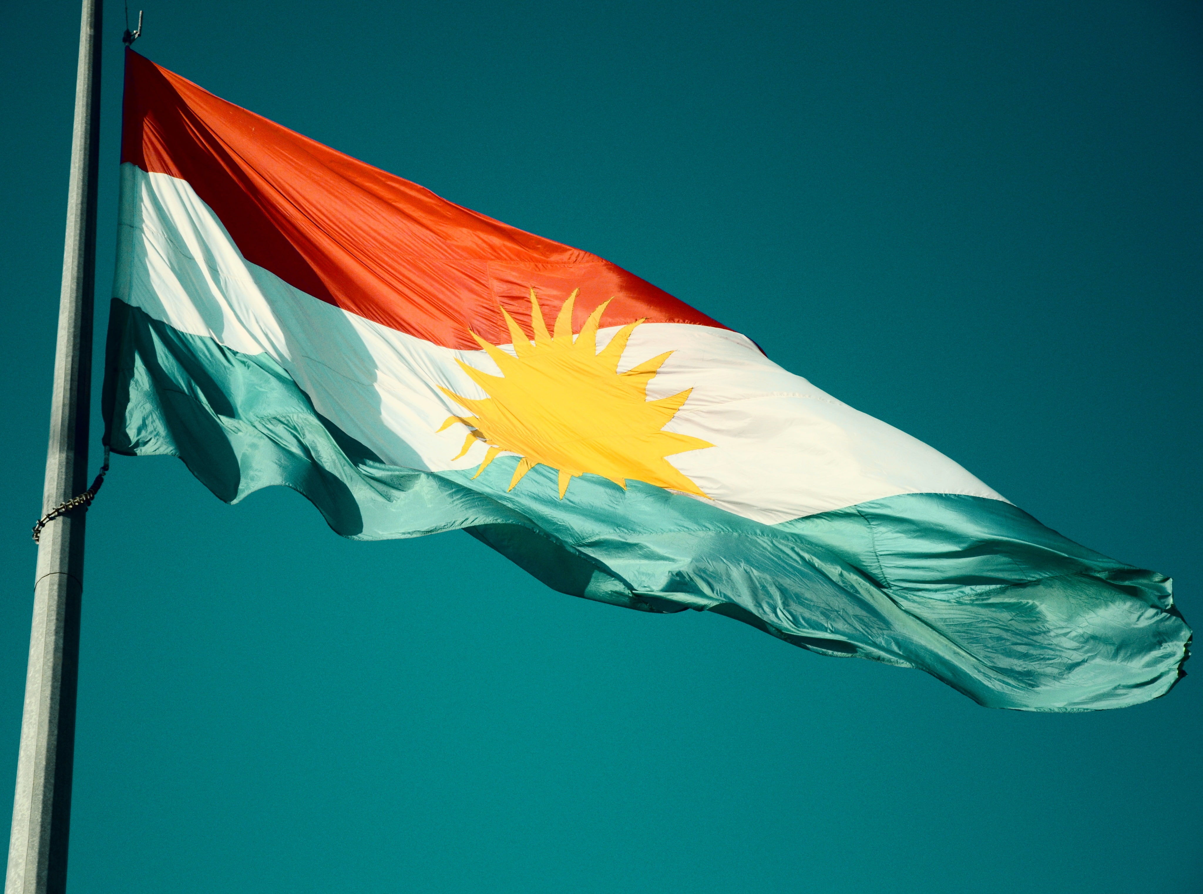 Flag Of Kurdistan, flag of India, Asia, Others, wind, patriotism