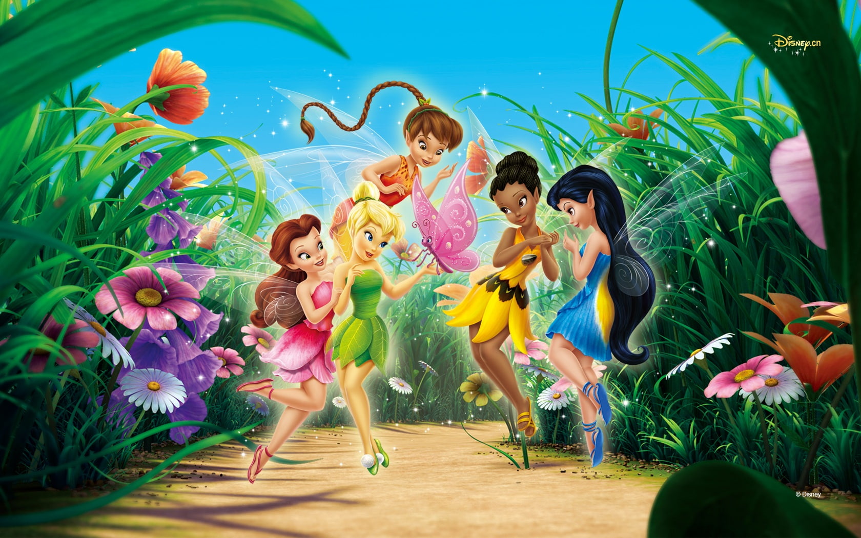Fairies of the spring, tinker bell from peterfan illustration with friends