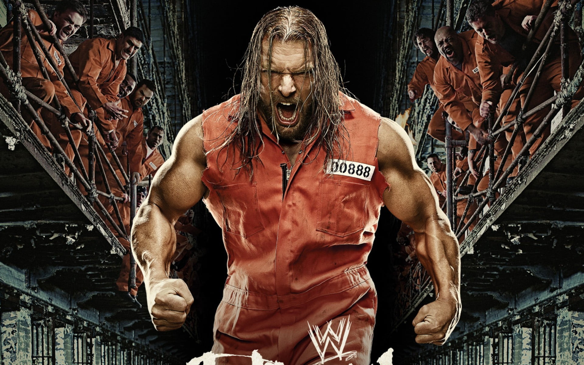 WWE Triple H, anger, fighter, muscle, prison, prisoners, men