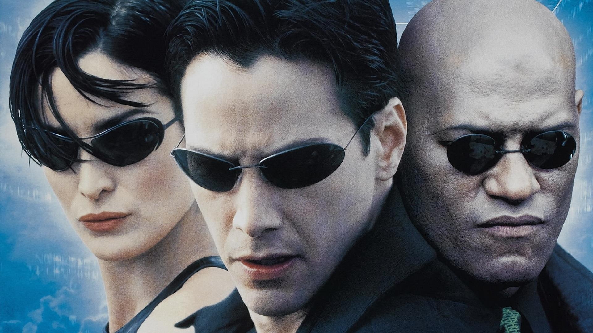 movies glasses neo matrix trinity keanu reeves morpheus carrieanne moss laurence fishburne People Glasses HD Art