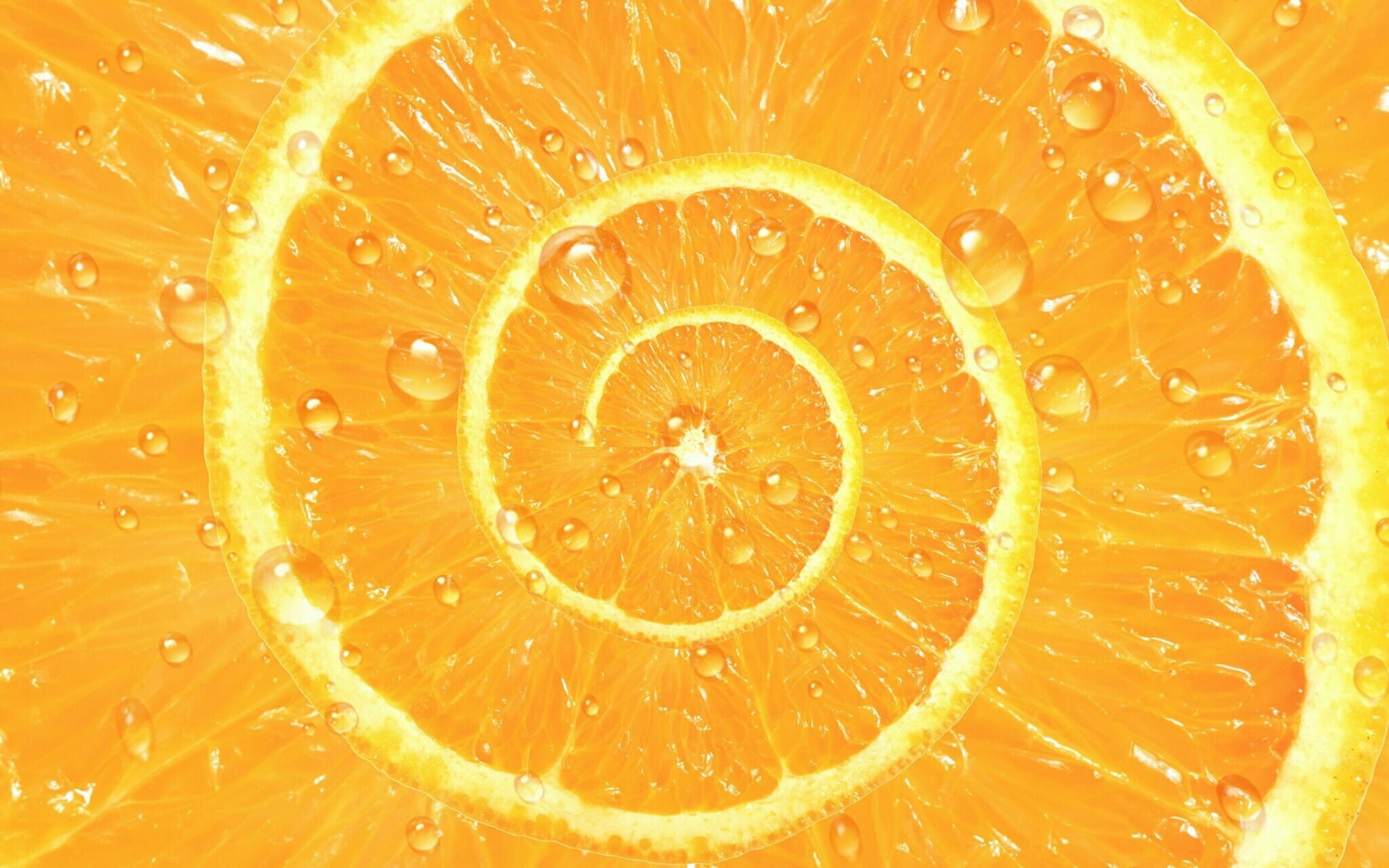 Orange, fruit, swirl, vara, water drops, texture, summer, skin