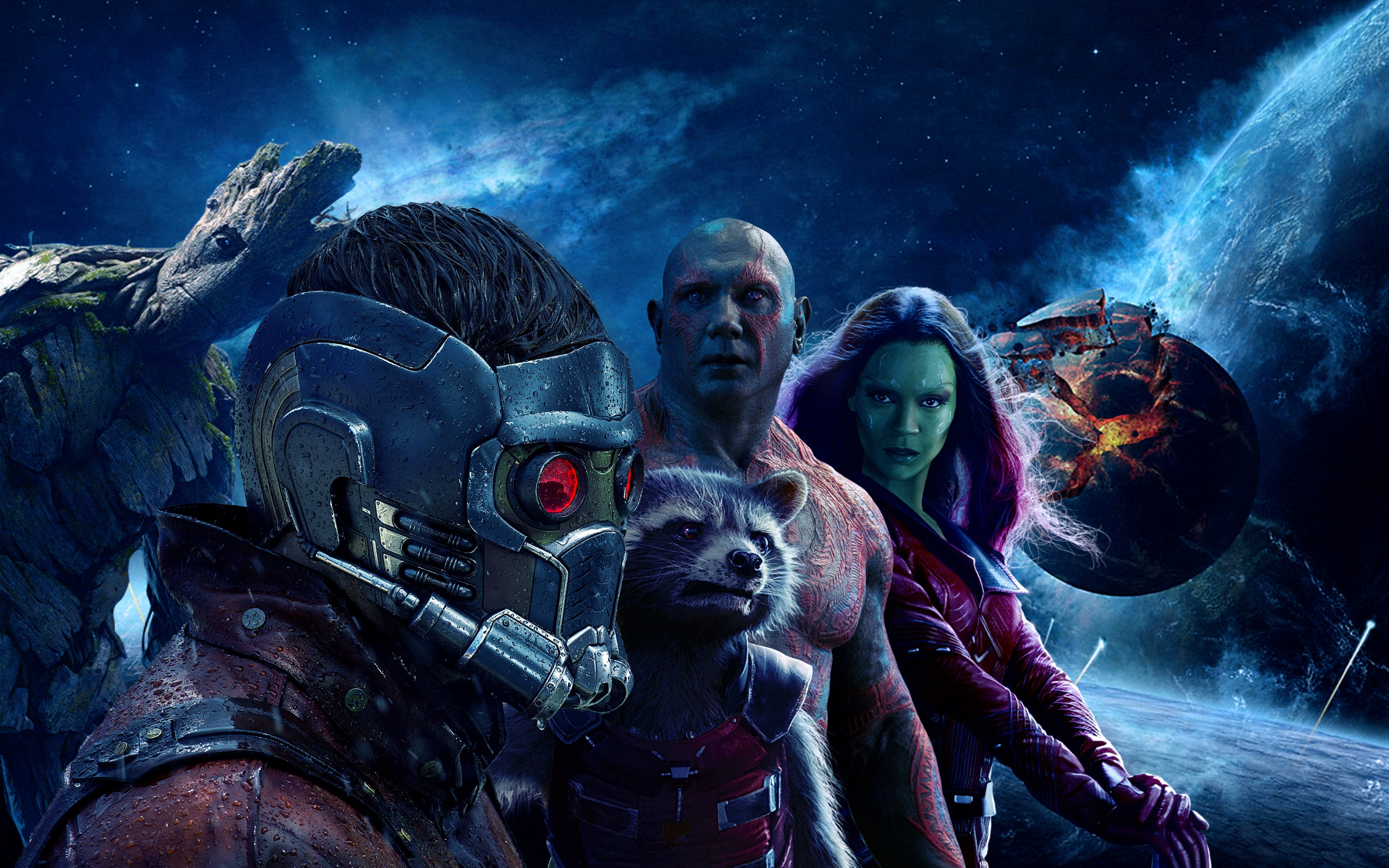 guardians of the galaxy vol 2, peter quill backgrounds, gamora