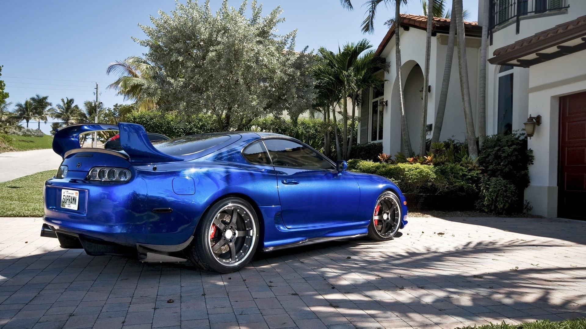 blue cars houses tuning toyota supra jdm 1920x1080  Architecture Houses HD Art