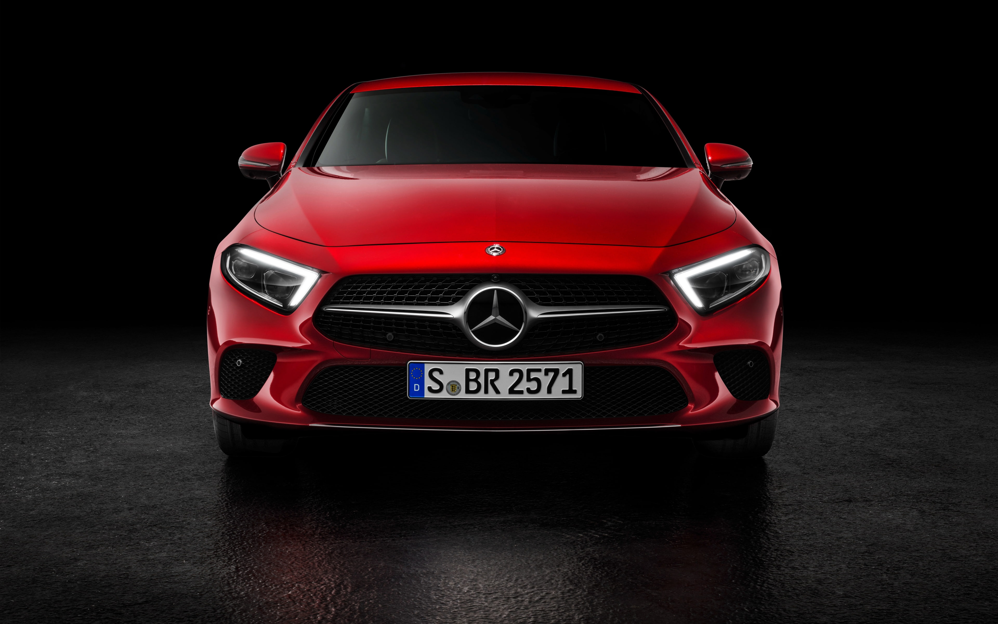 mercedes benz cls 450, red, front view, luxury, cars, Vehicle
