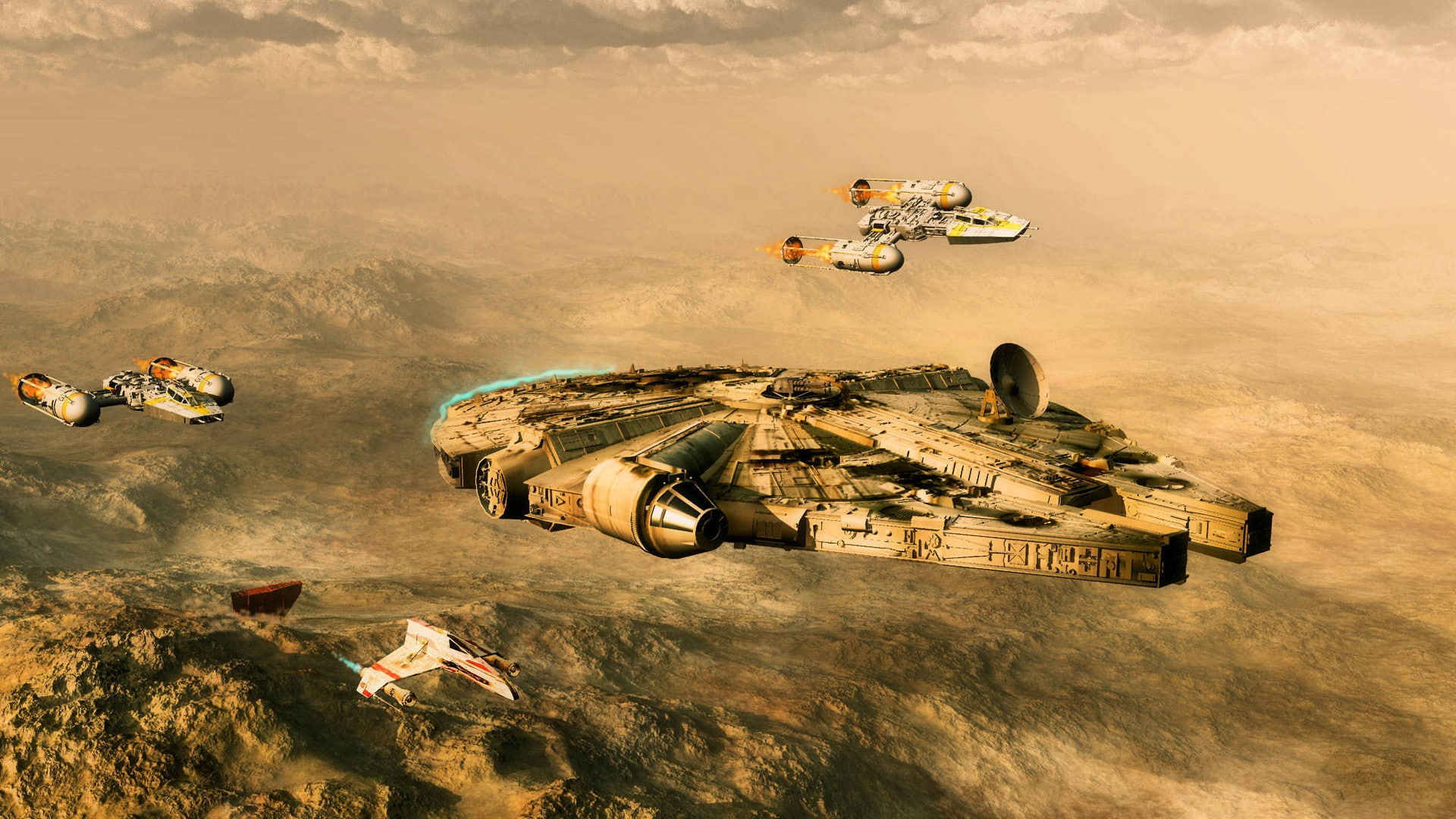 Star Wars, Millennium Falcon, Y-Wing, transportation, mode of transportation