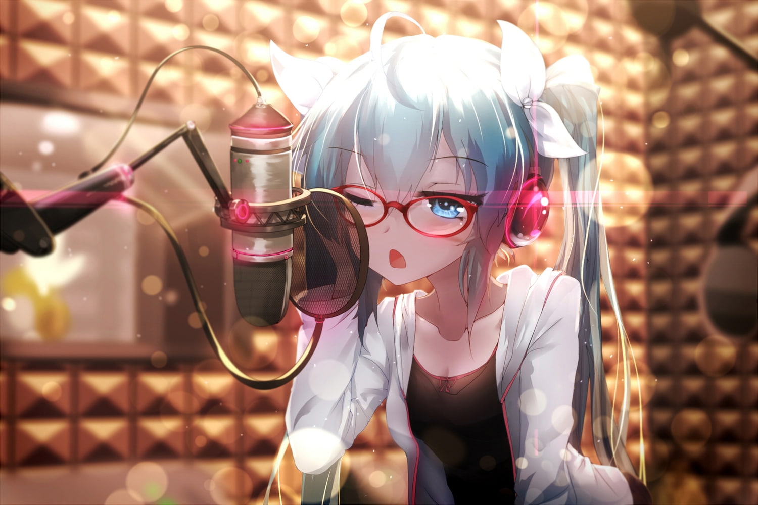 anime, anime girls, Hatsune Miku, Vocaloid, blue hair, long hair