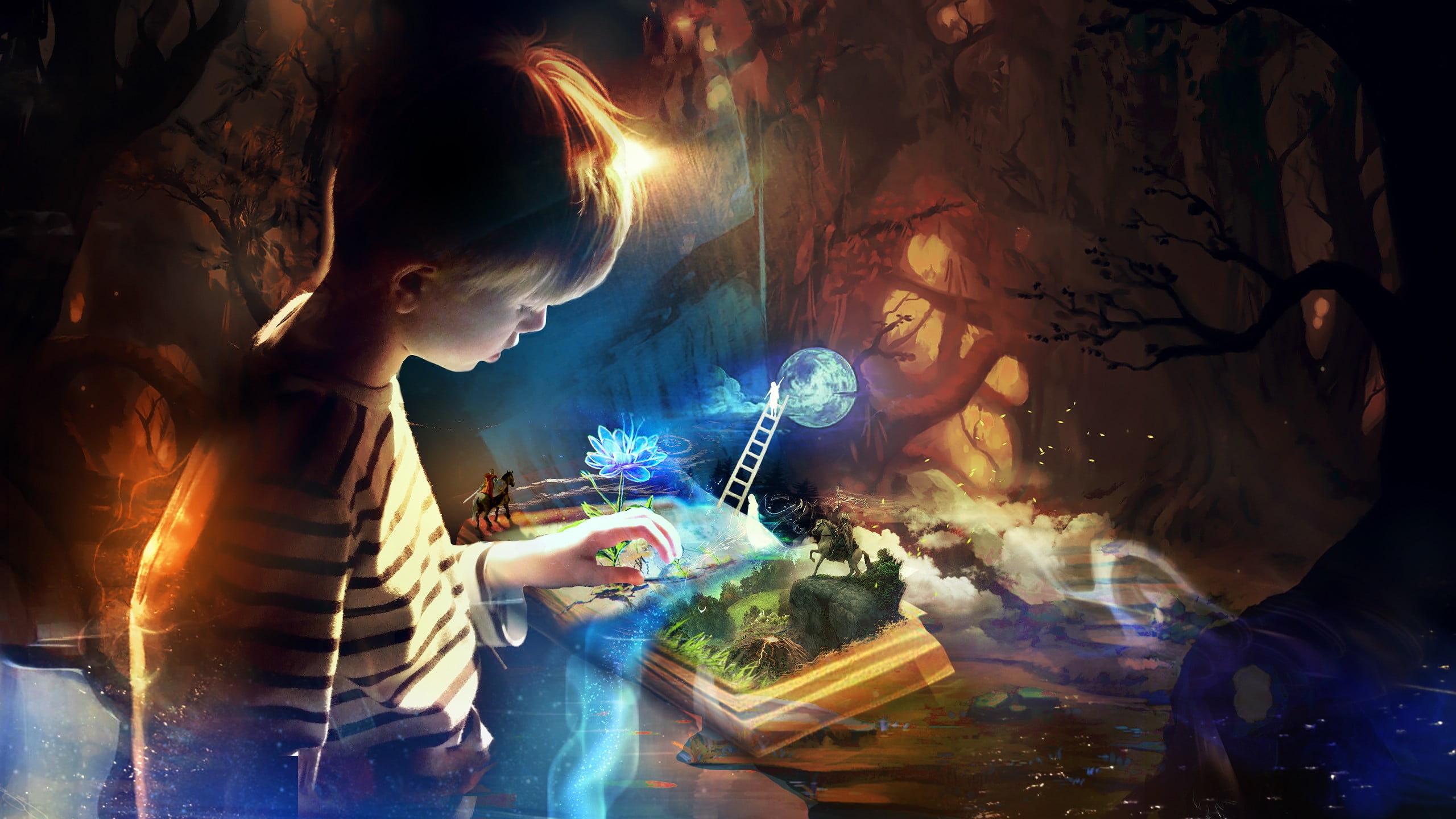 creative, graphics, book, smoke - physical structure, night