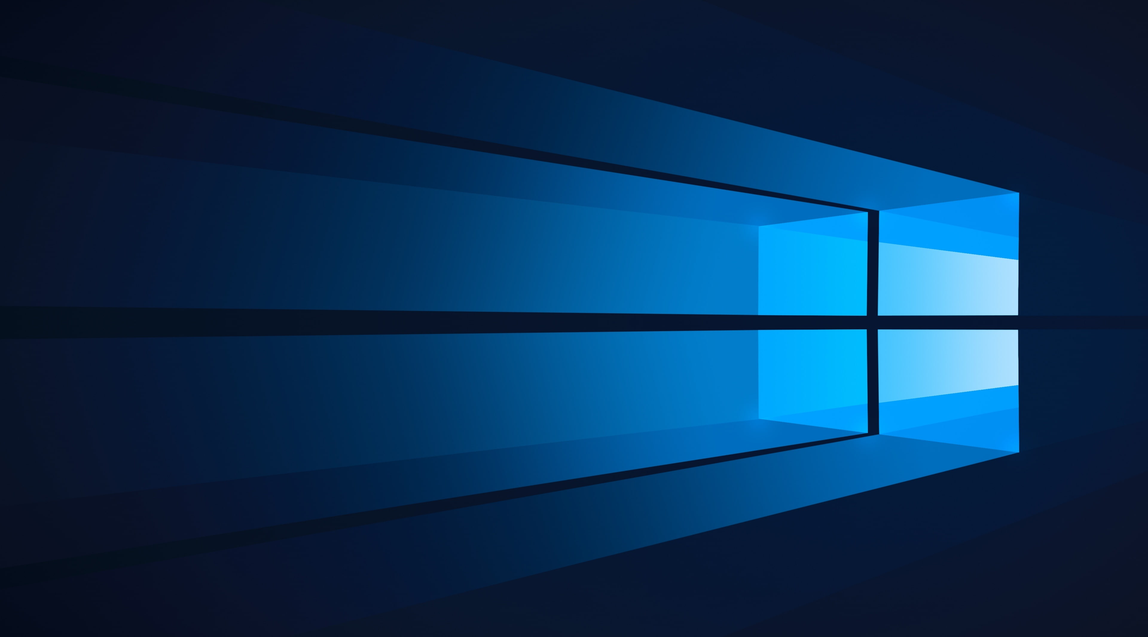 Flat Windows 10, Microsoft digital wallpaper, Blue, reflection