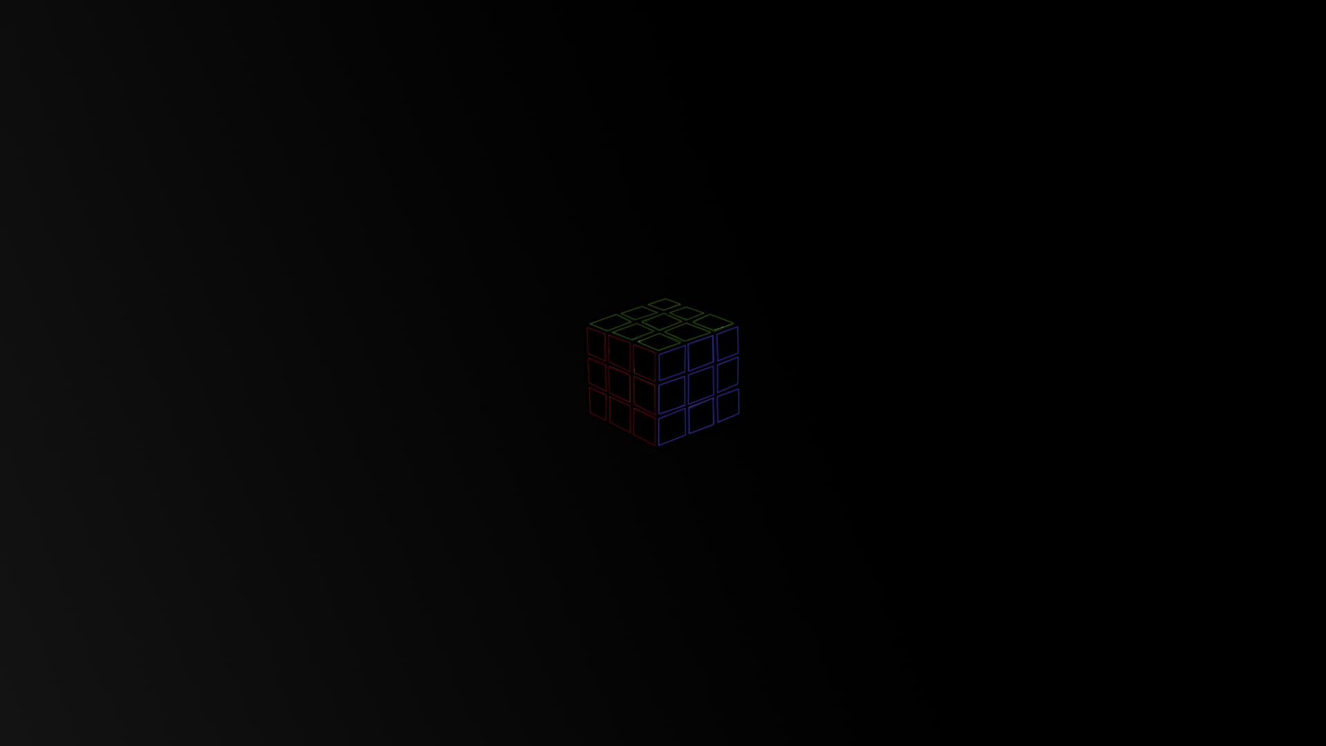 cube, Photoshop, minimalism, black background