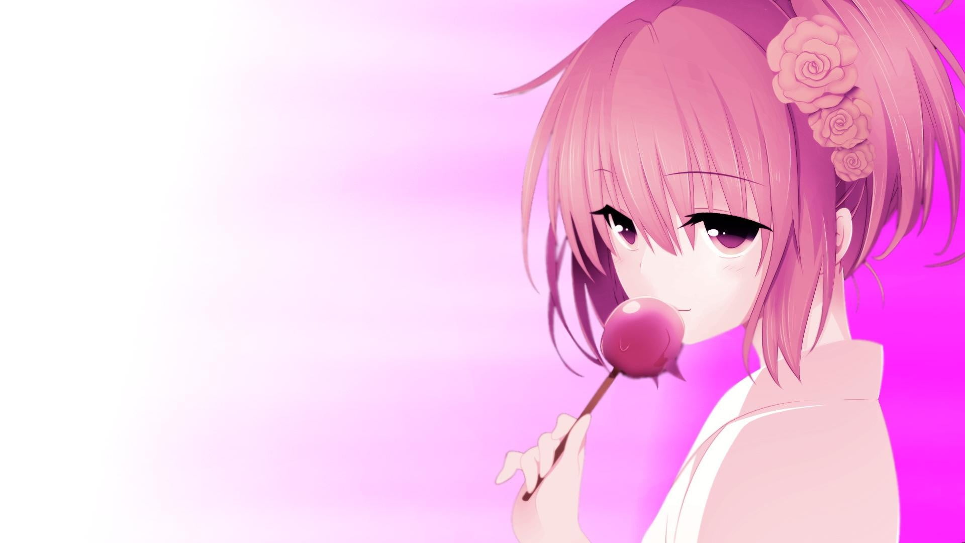 anime girls, To Love-ru, Momo Velia Deviluke, pink color, studio shot