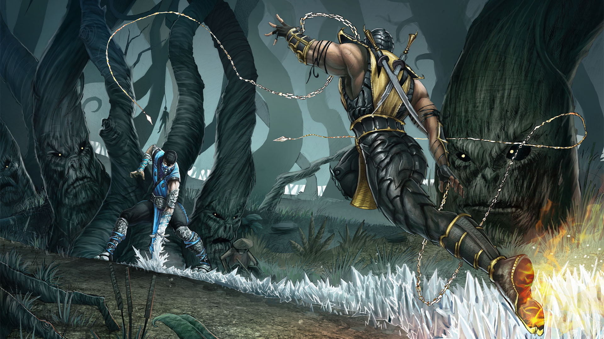 Mortal Kombat Scorpion Sub-Zero Fight HD, video games