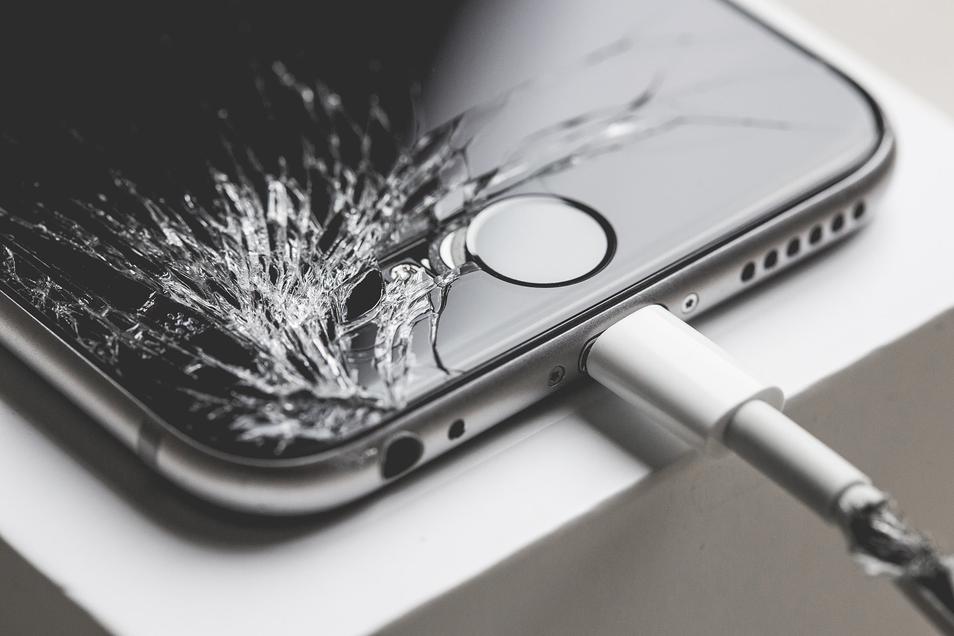 iphone, charging, screen, broke
