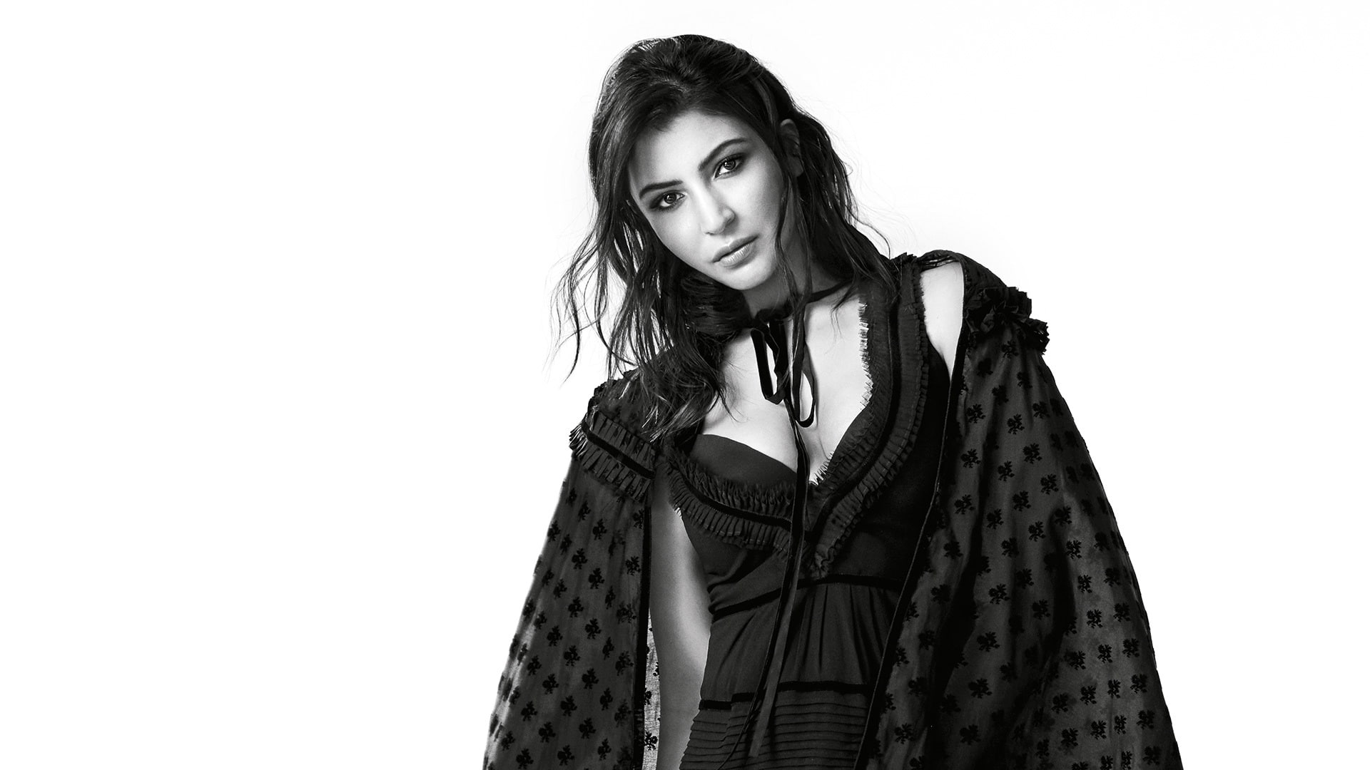 Anushka Sharma Monochrome For Vogue, one person, portrait, young adult