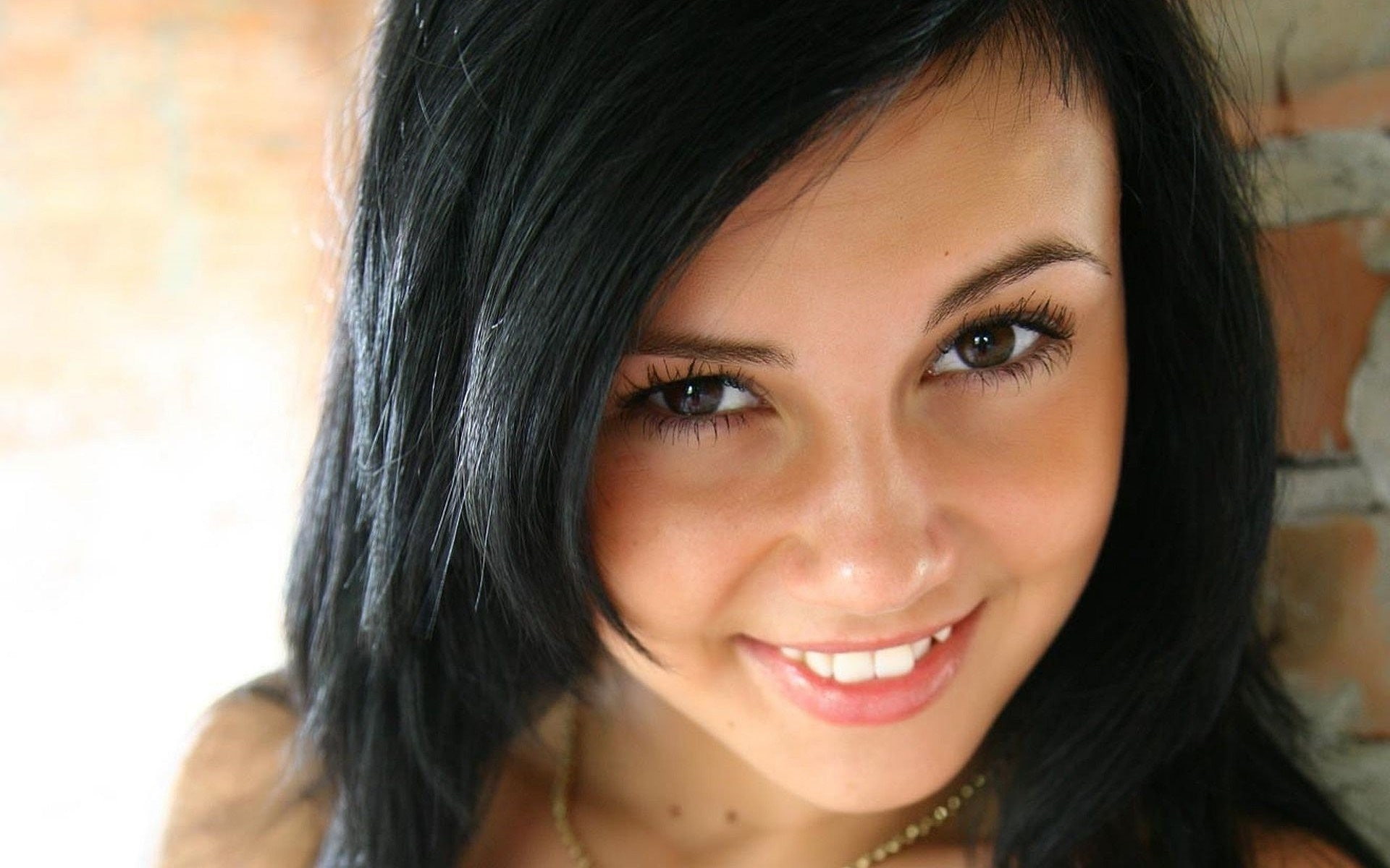 model, smiling, black hair, Martisha