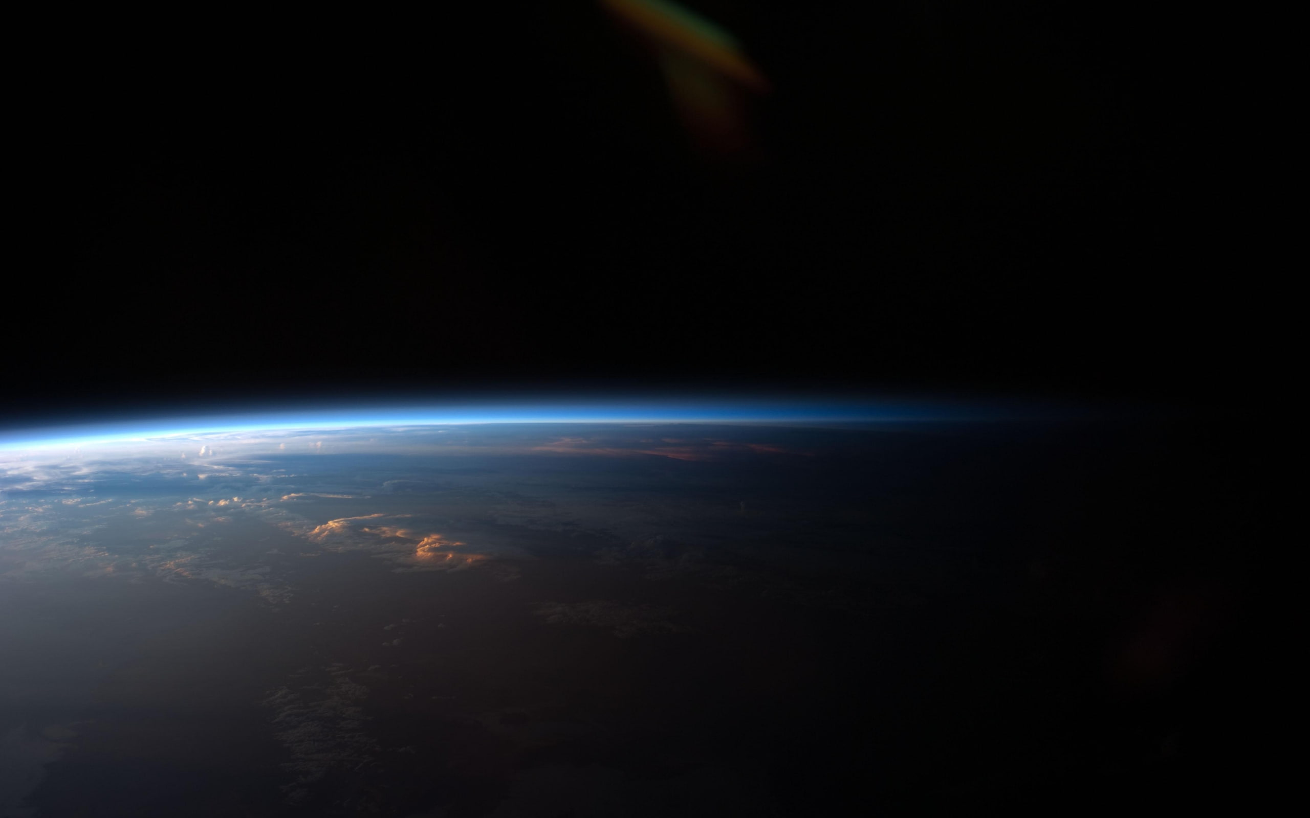 Light on the Horizon, view of earth from outer space, planet