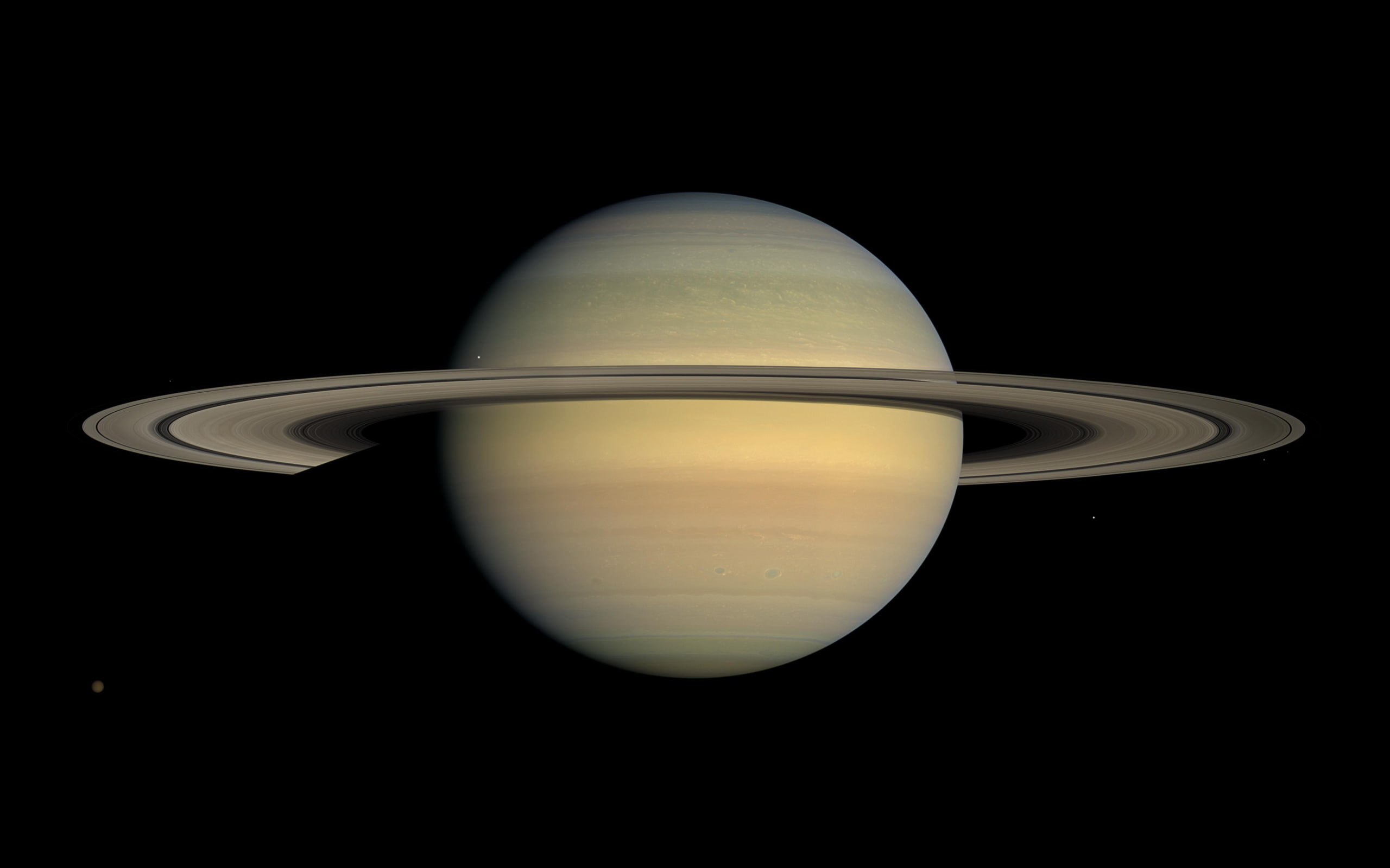 Saturn Gas Planet With Two Large Rings