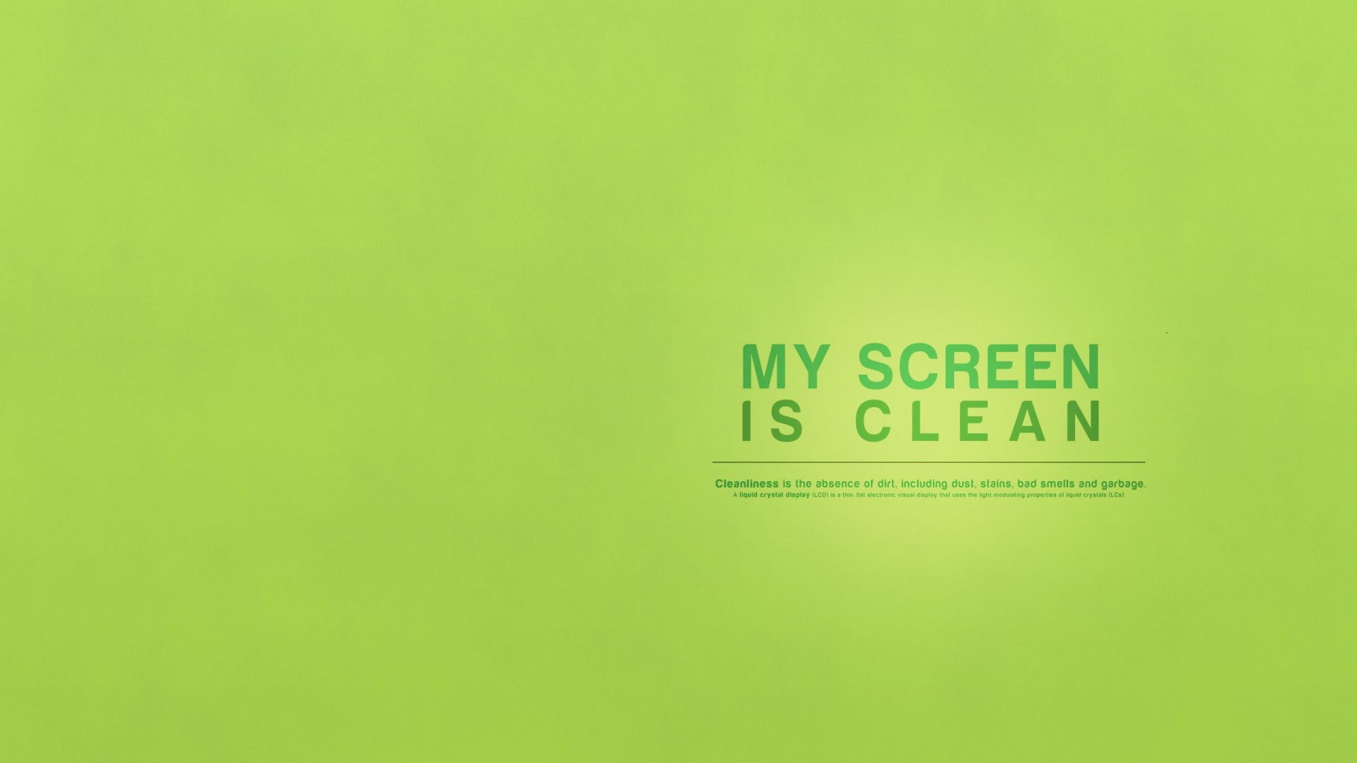 my screen is clean poster, minimalism, simple background, quote