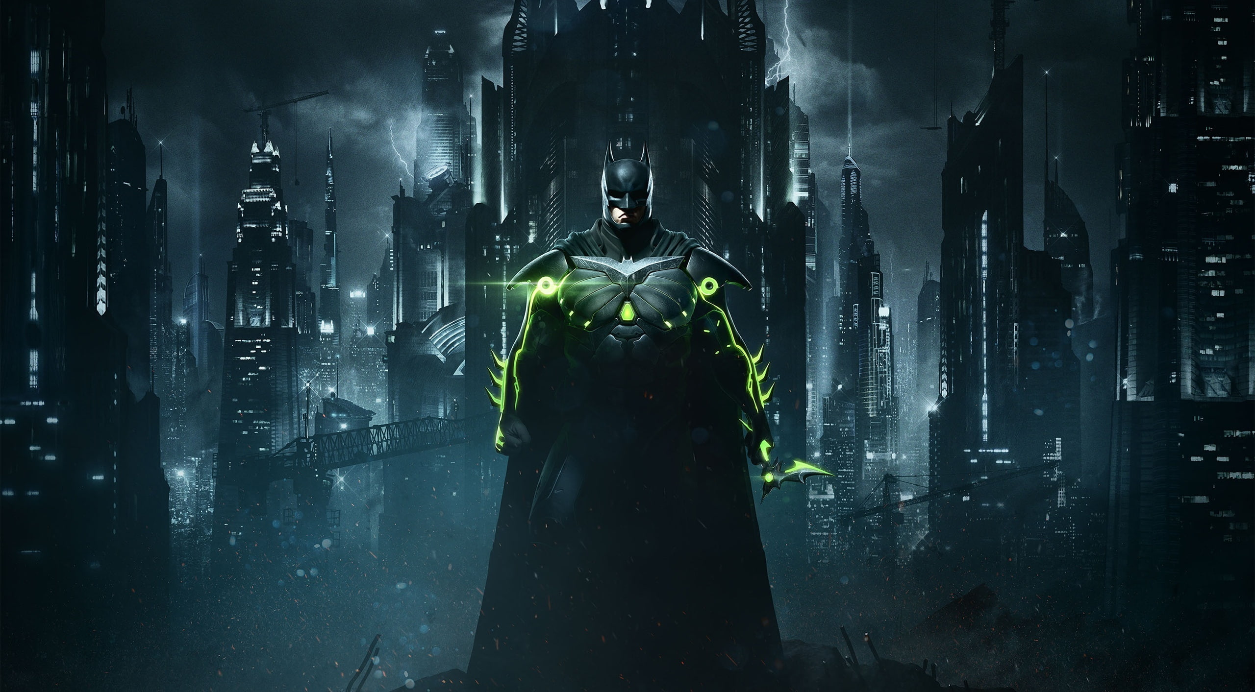 Injustice 2 Batman, Batman digital wallpaper, Games, Dark, Superhero
