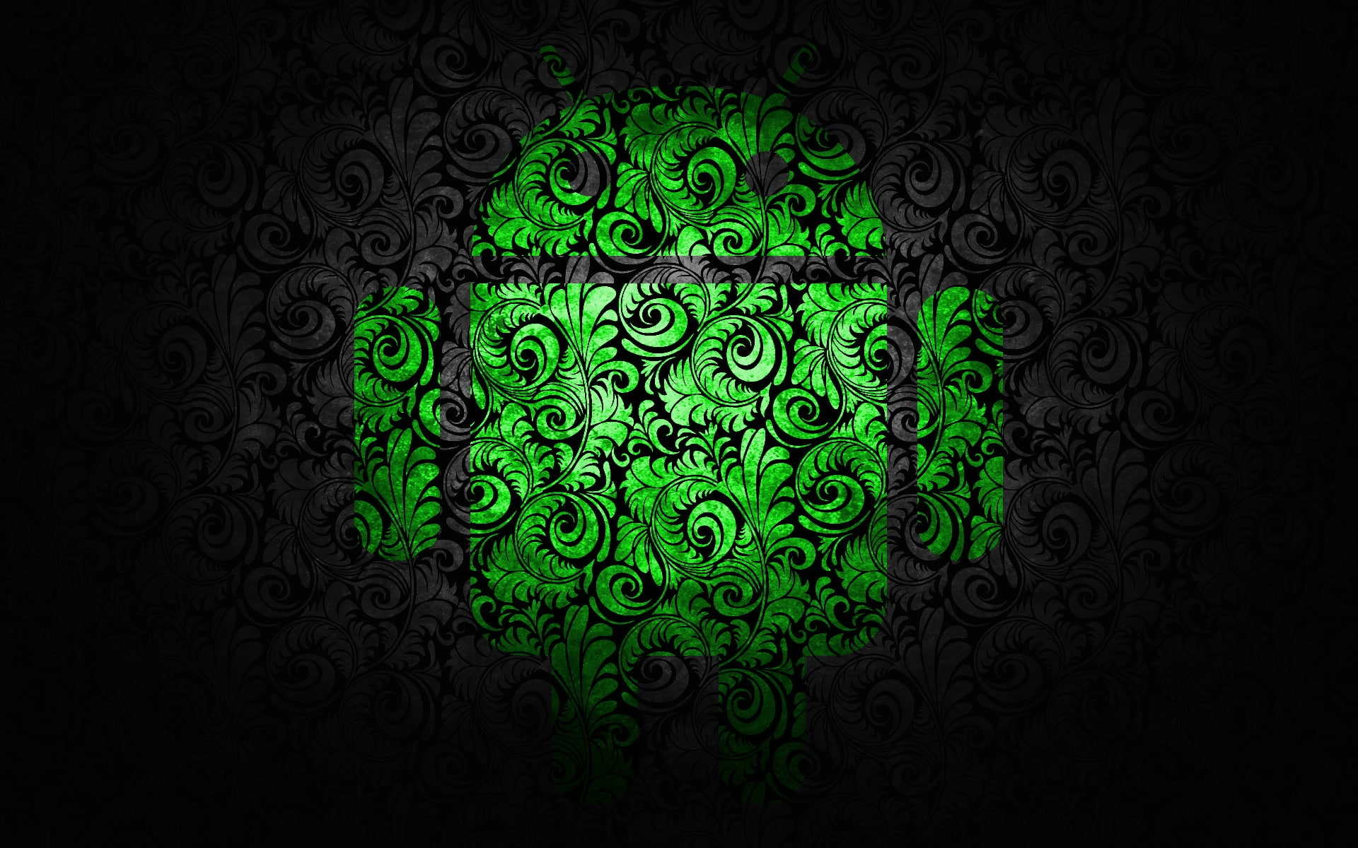 green, pattern, Android