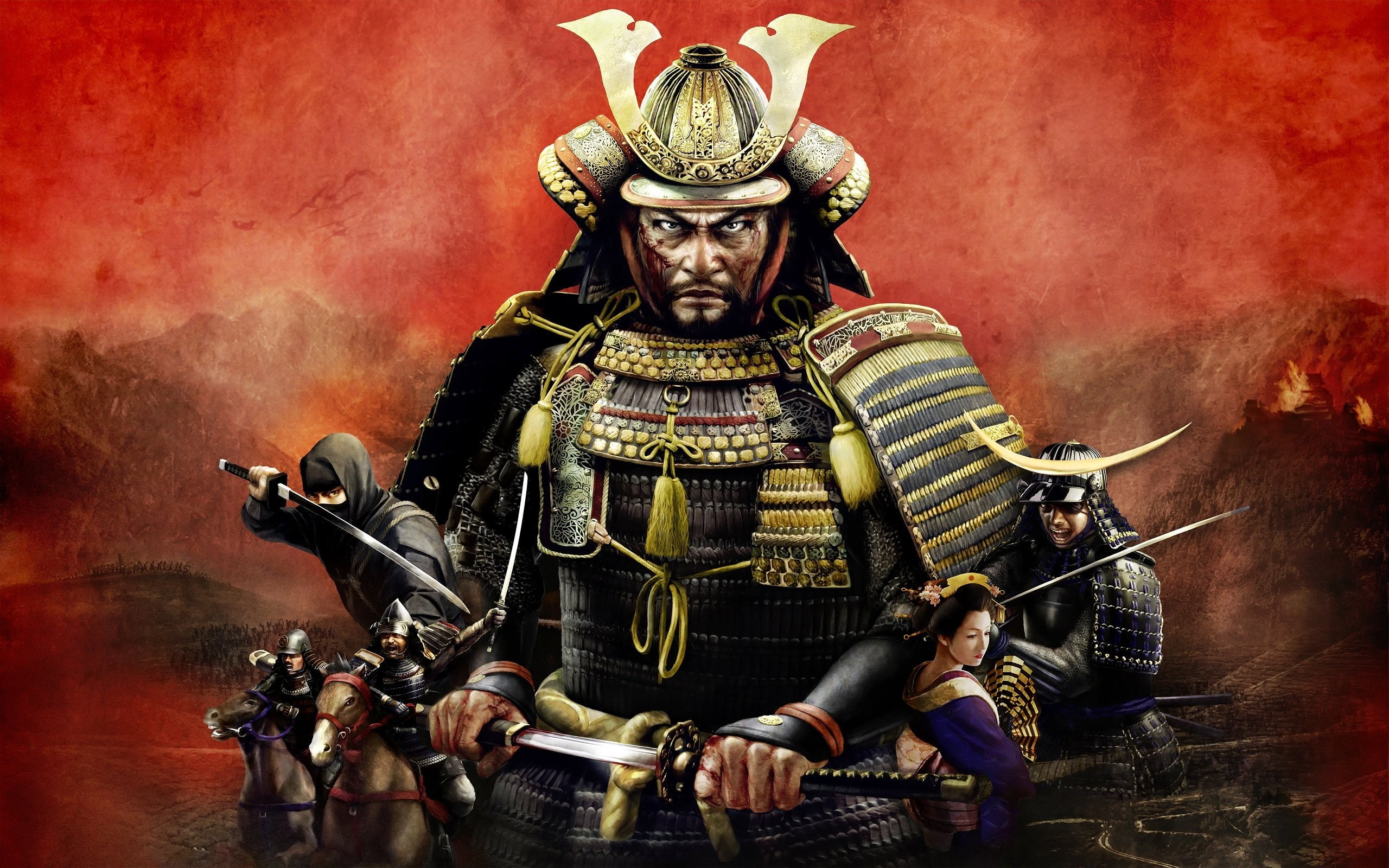 Katana, samurai, Total War: Shogun 2, video games, warrior