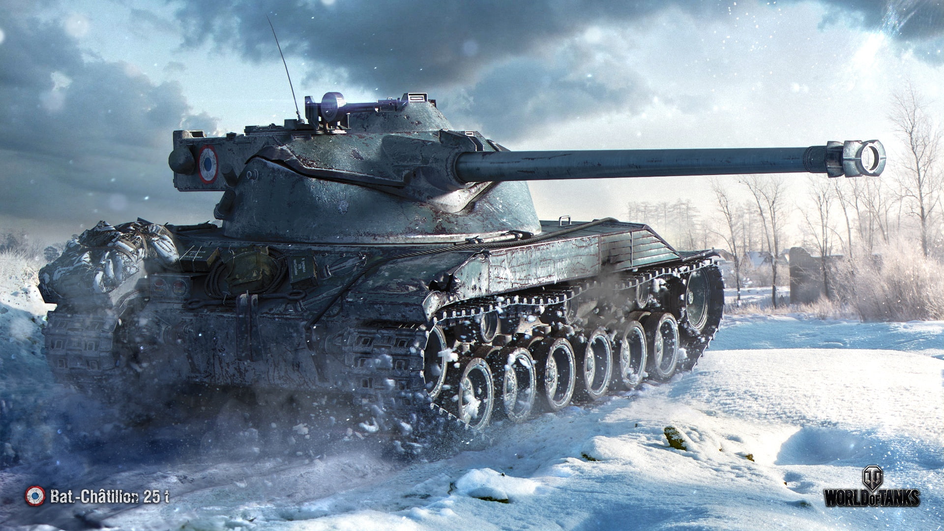 winter, snow, tank, average, World of Tanks, French, WOT, Bat.-Châtillon 25 t