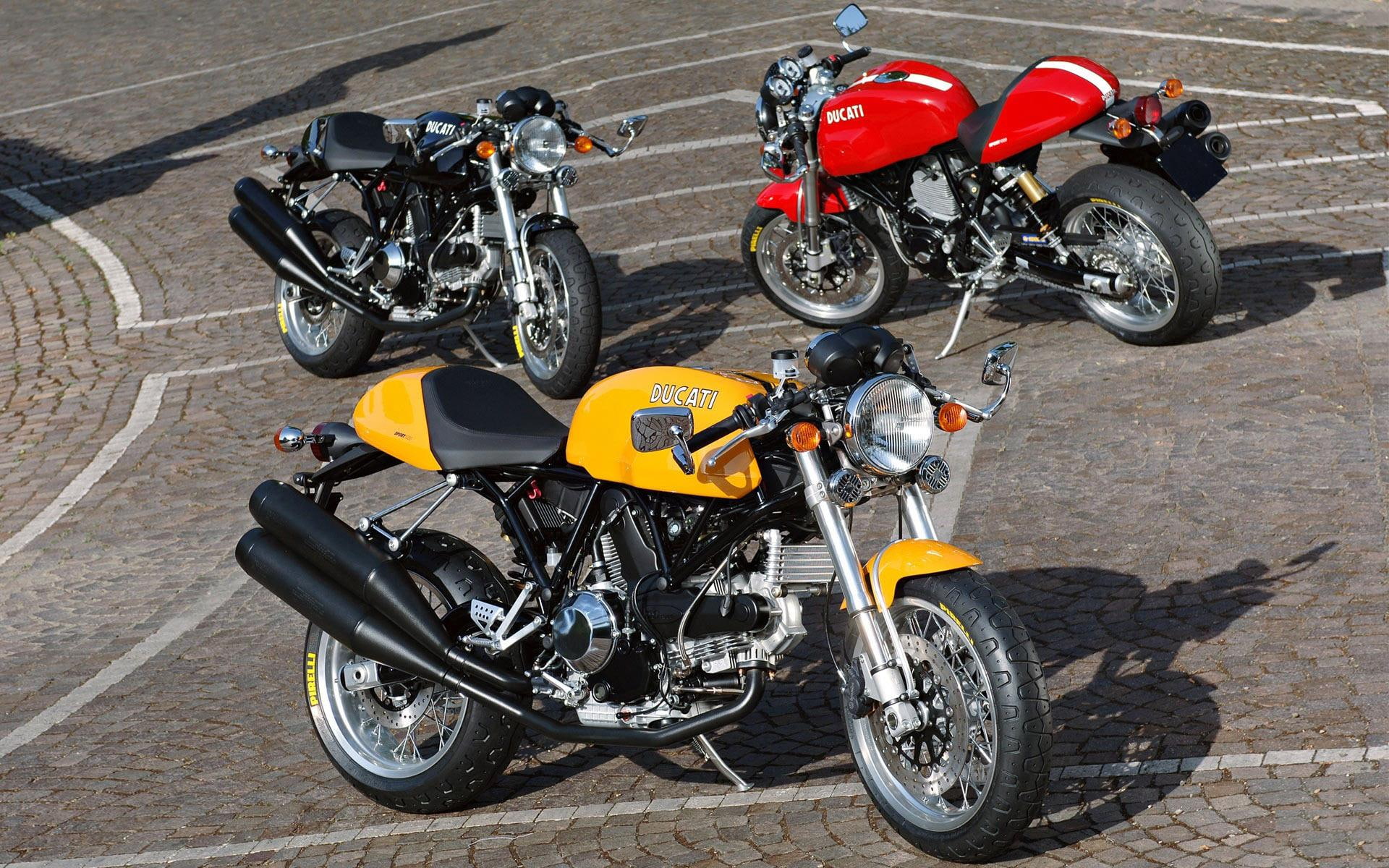 Ducati Sport 1000, 3 cruise motorcycles, 1920x1200