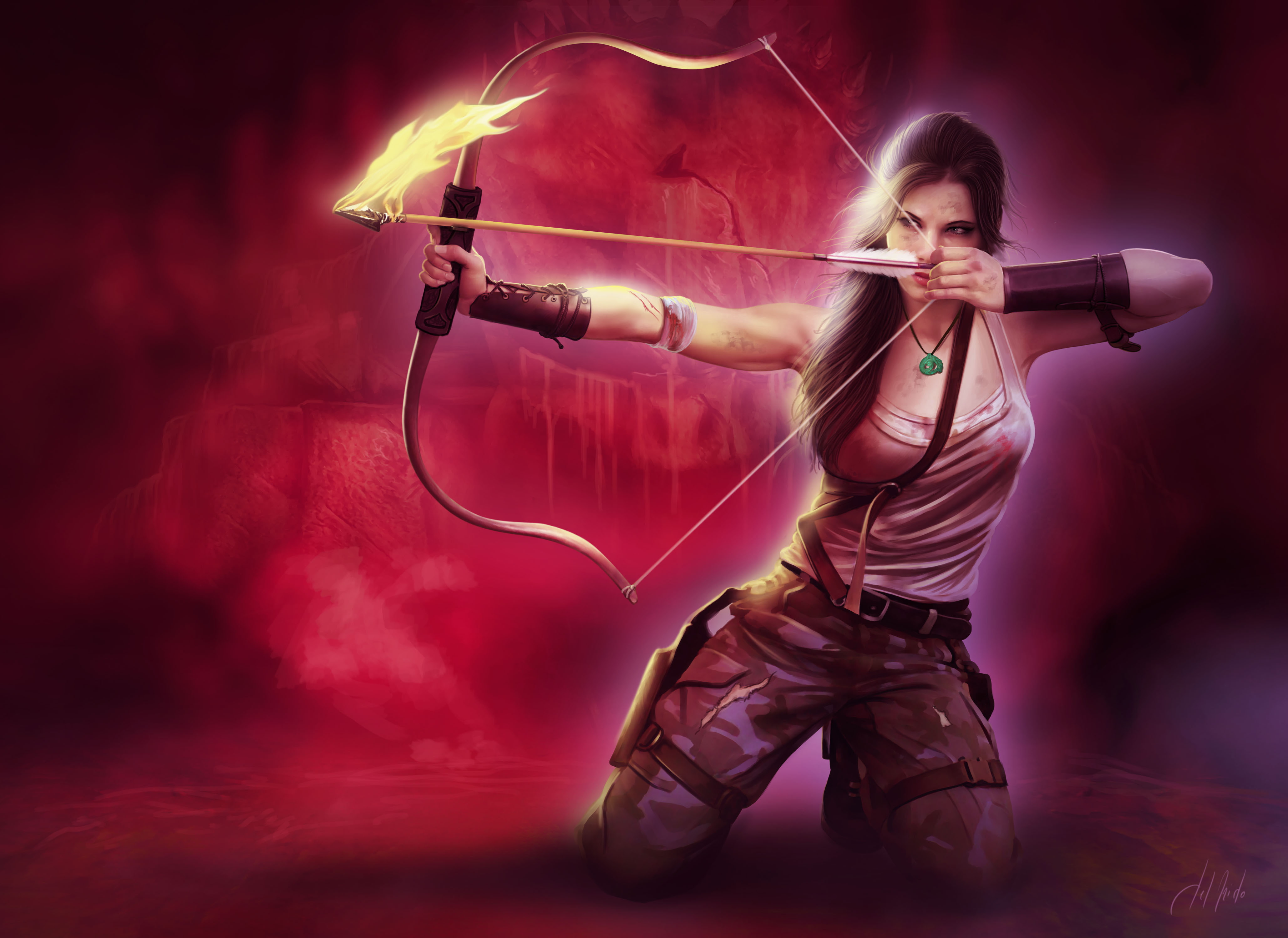 2013, archers, Croft, games, girls, Lara, raider, singlet, Tomb