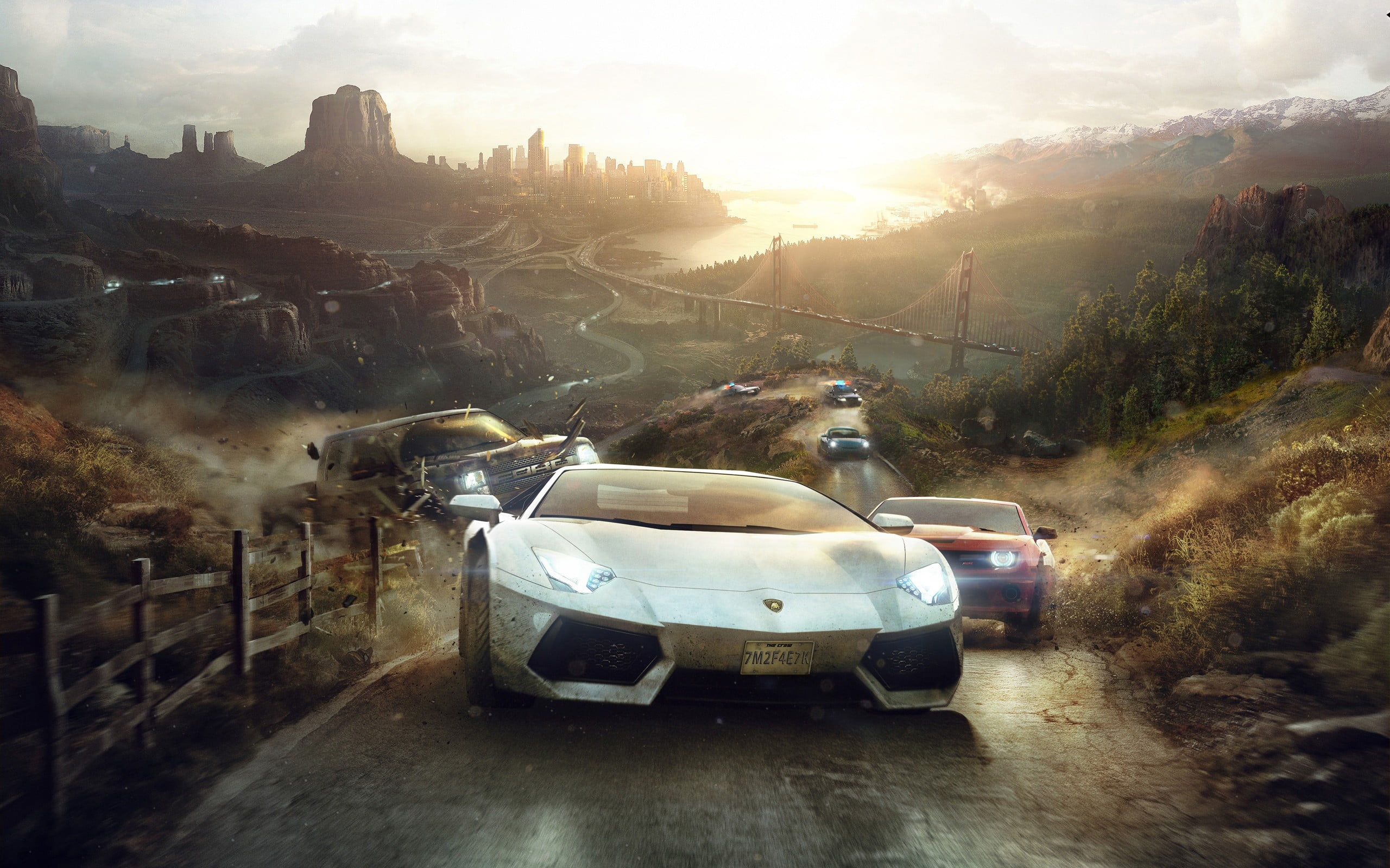 white car, The Crew, video games, racing, mode of transportation
