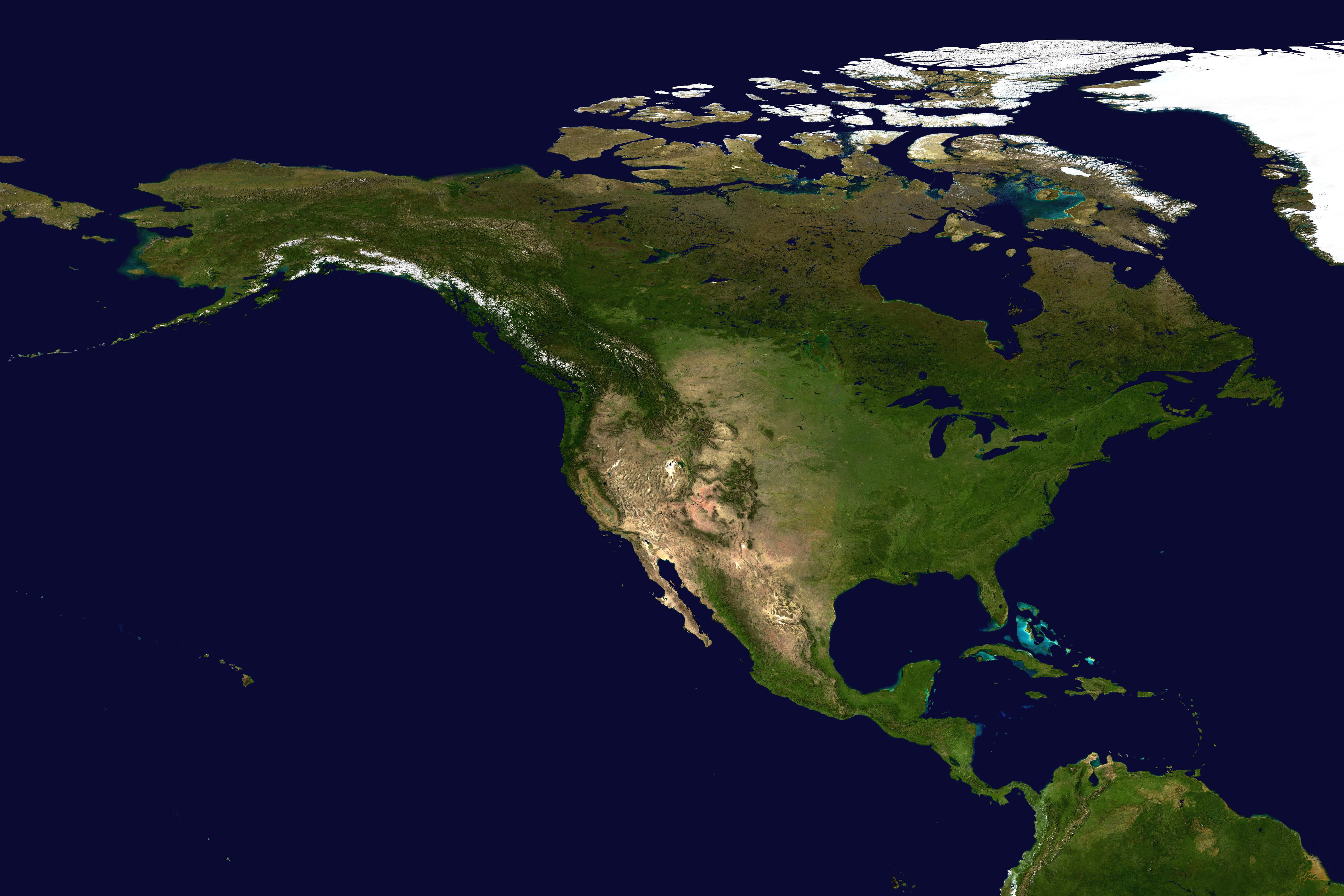 North America, Earth, satellite photo, sea, space, satellite view