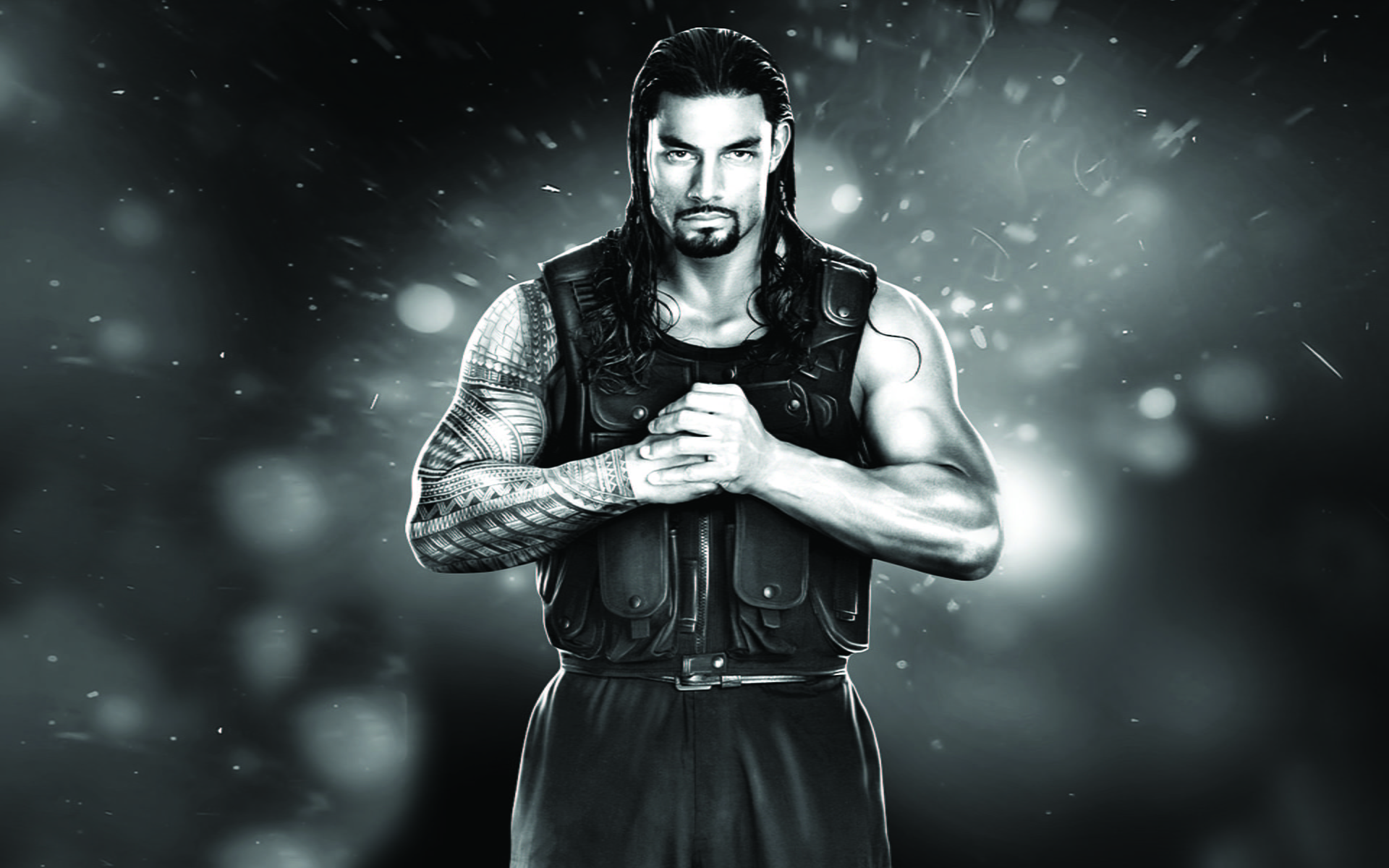 Roman Reigns Still, young adult, one person, portrait, looking at camera
