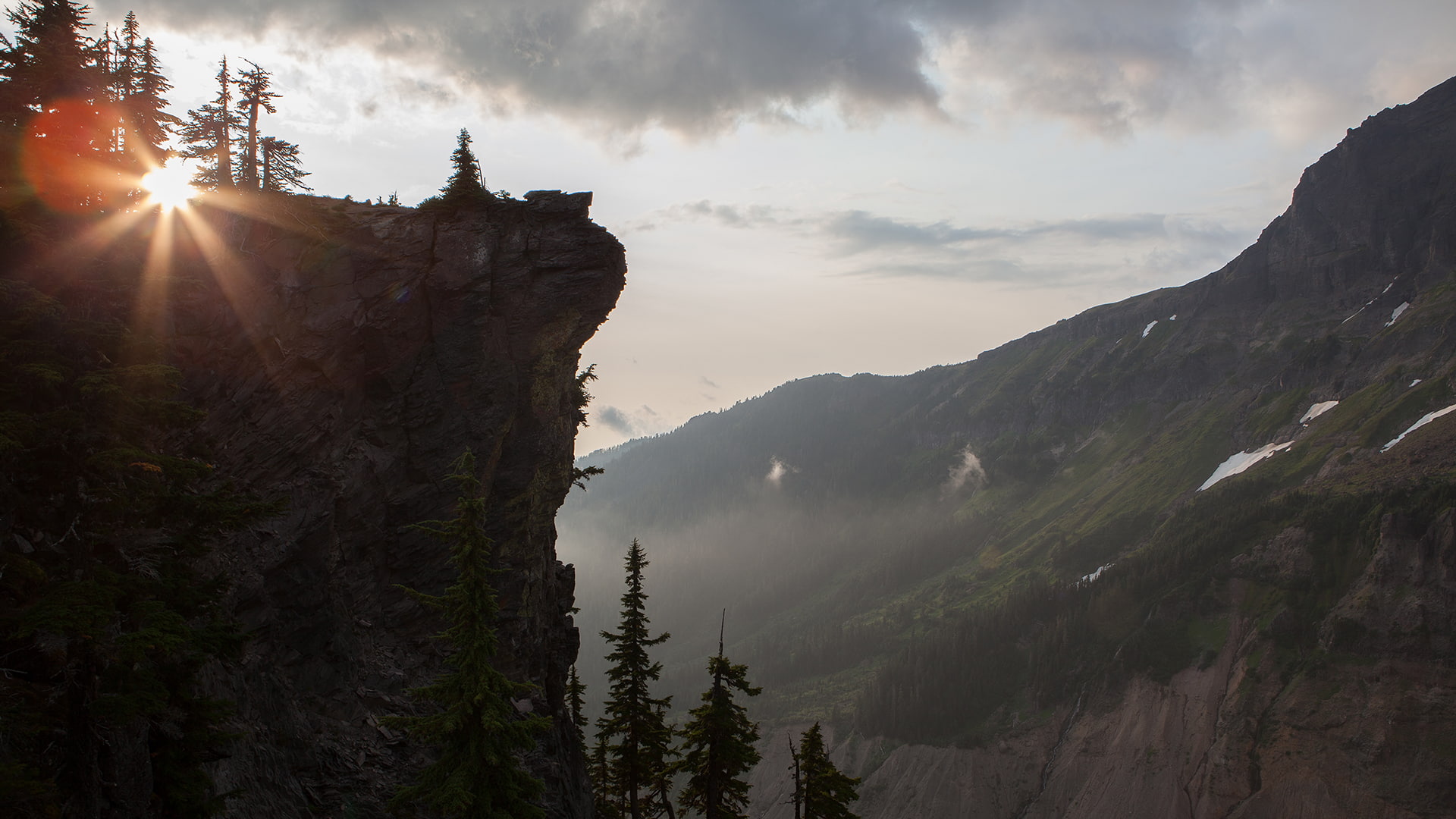 Sunlight Mountains Trees HD, nature