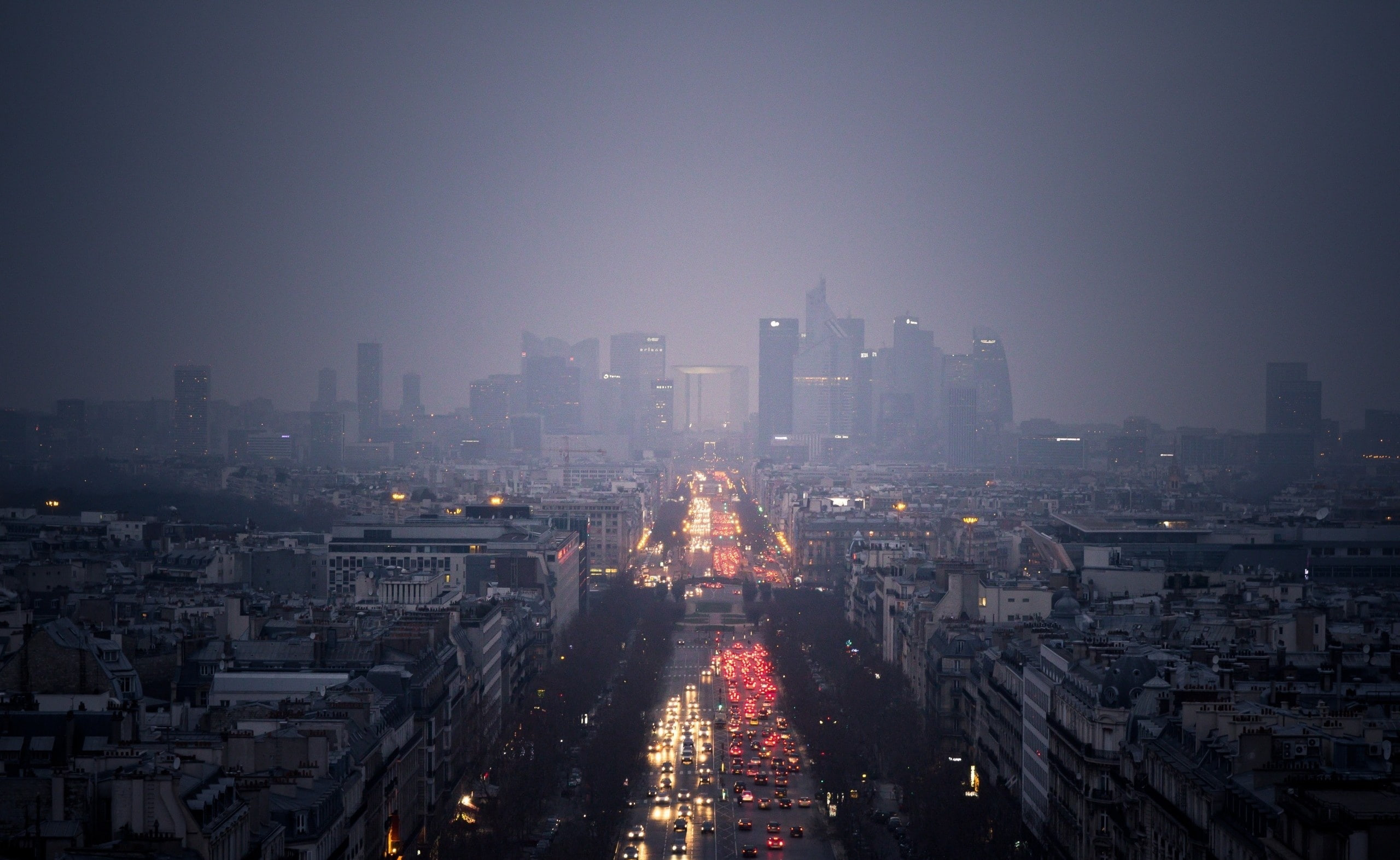 La Defense Paris, gray and black high-rise buildings, Europe