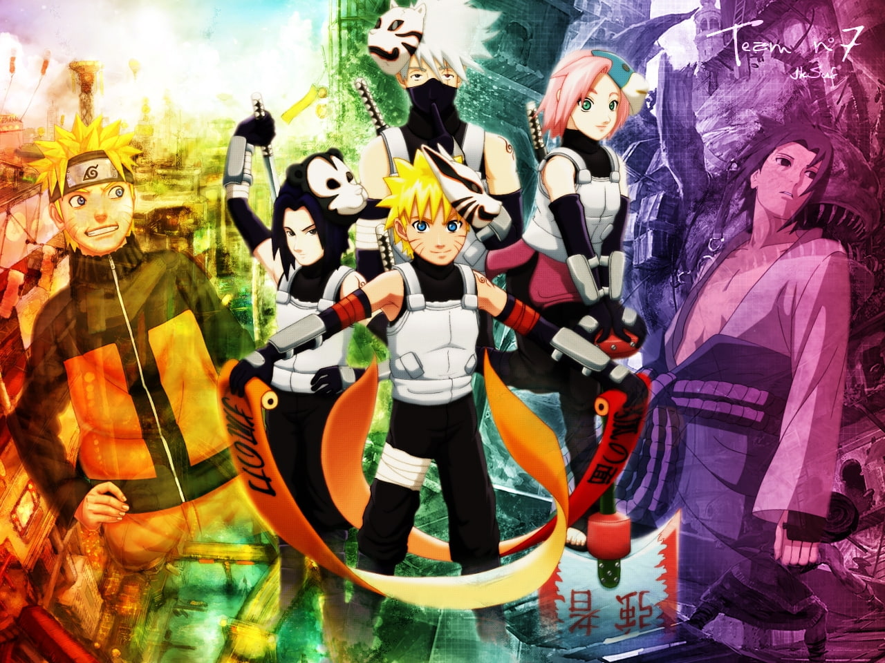 A N Team 7 Naruto Anime Naruto HD Art