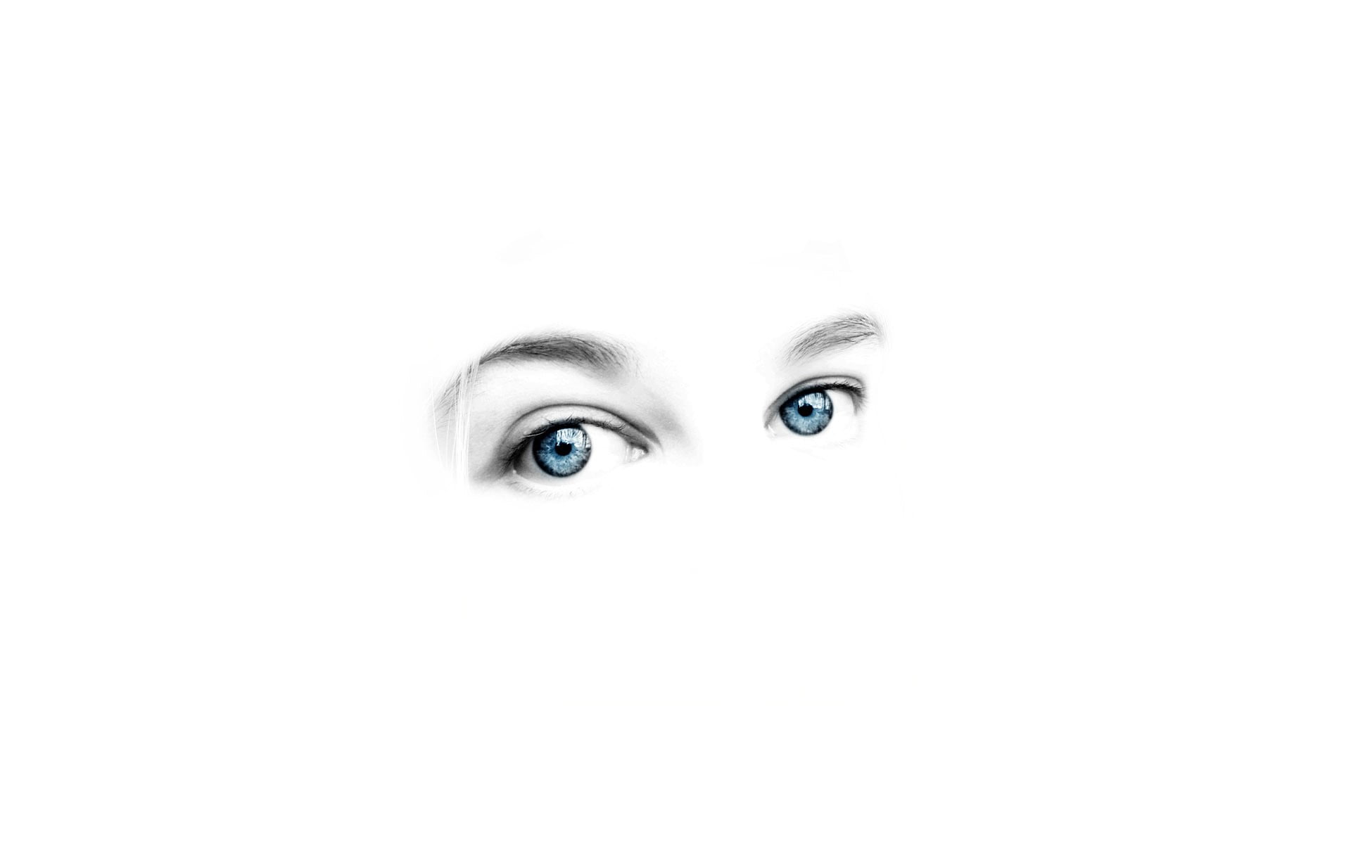 eyes, drawing, women, white background, minimalism, portrait
